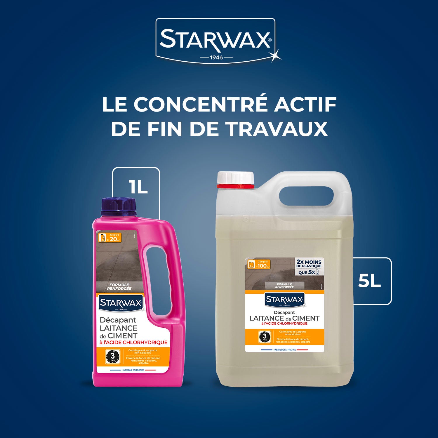 STARWAX - Décapant laitance de ciment 1L