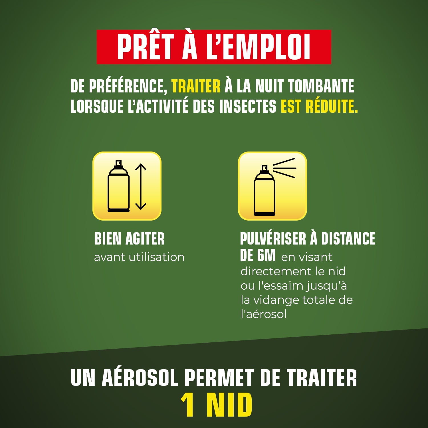 K.PRO - Aérosol foudroyant nids de guêpes et frelons 500ml