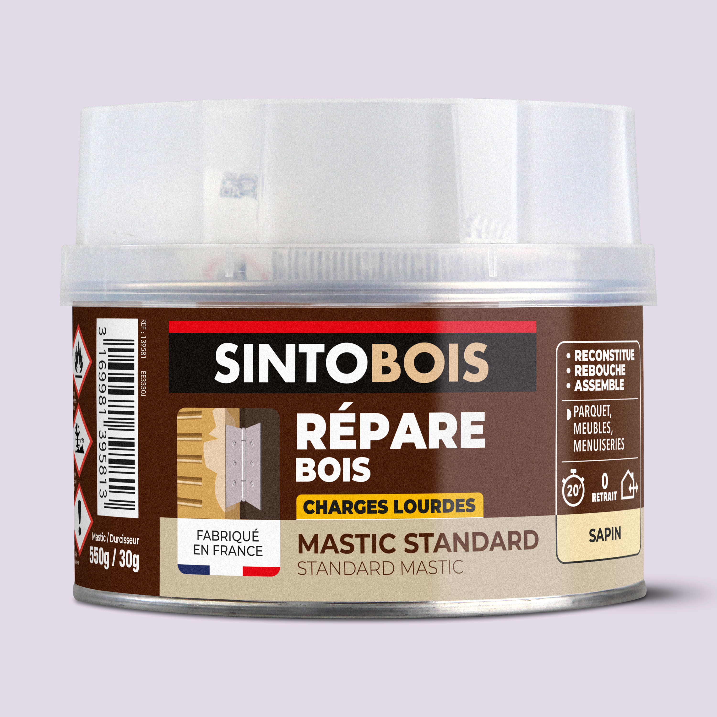 SINTO - Reconstitue bois charges lourdes 170ml Chêne
