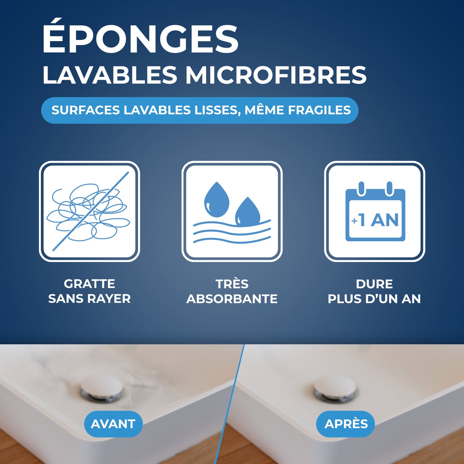 STARWAX - Eponges lavables réutilisables X2