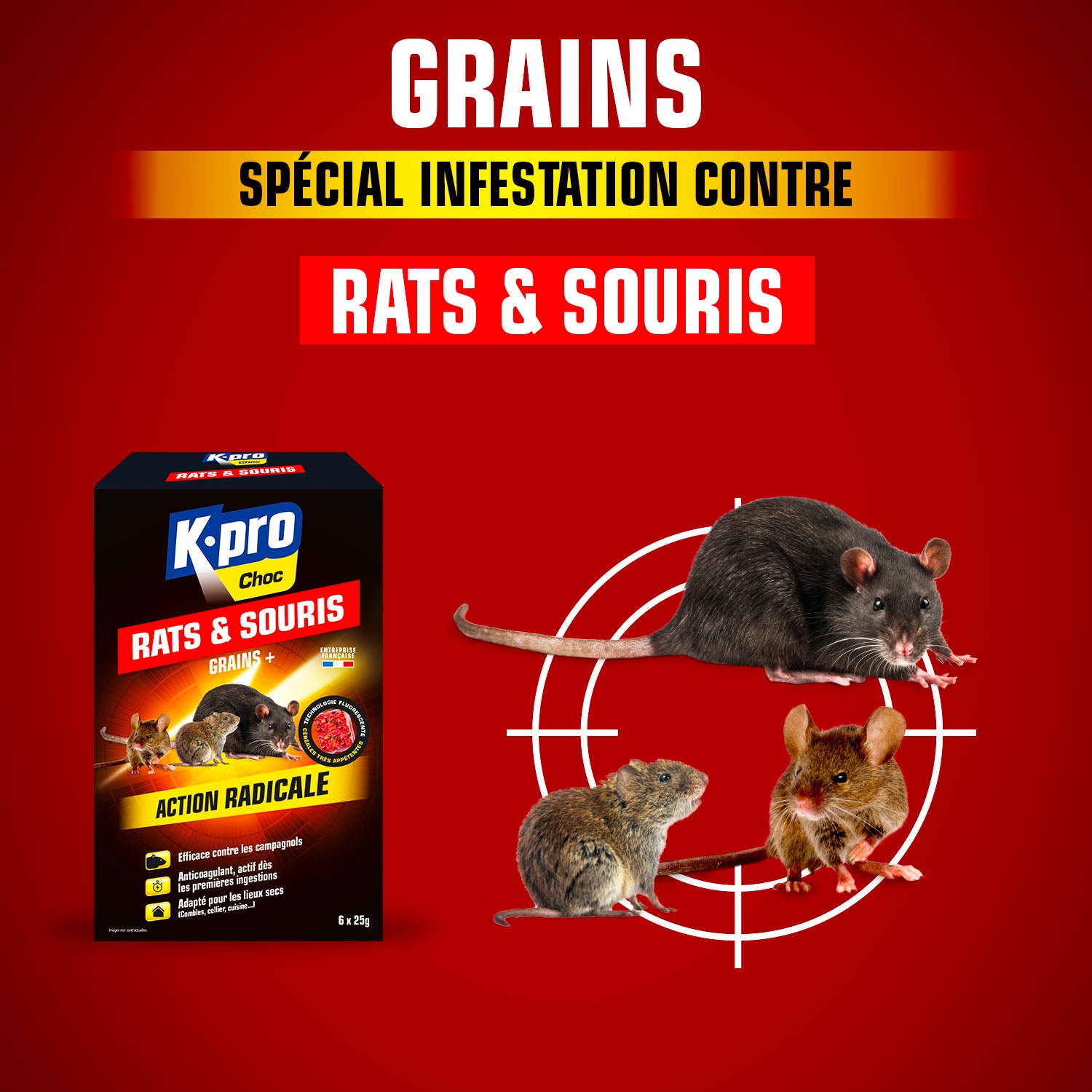 K.PRO - Grains rats et souris 150g