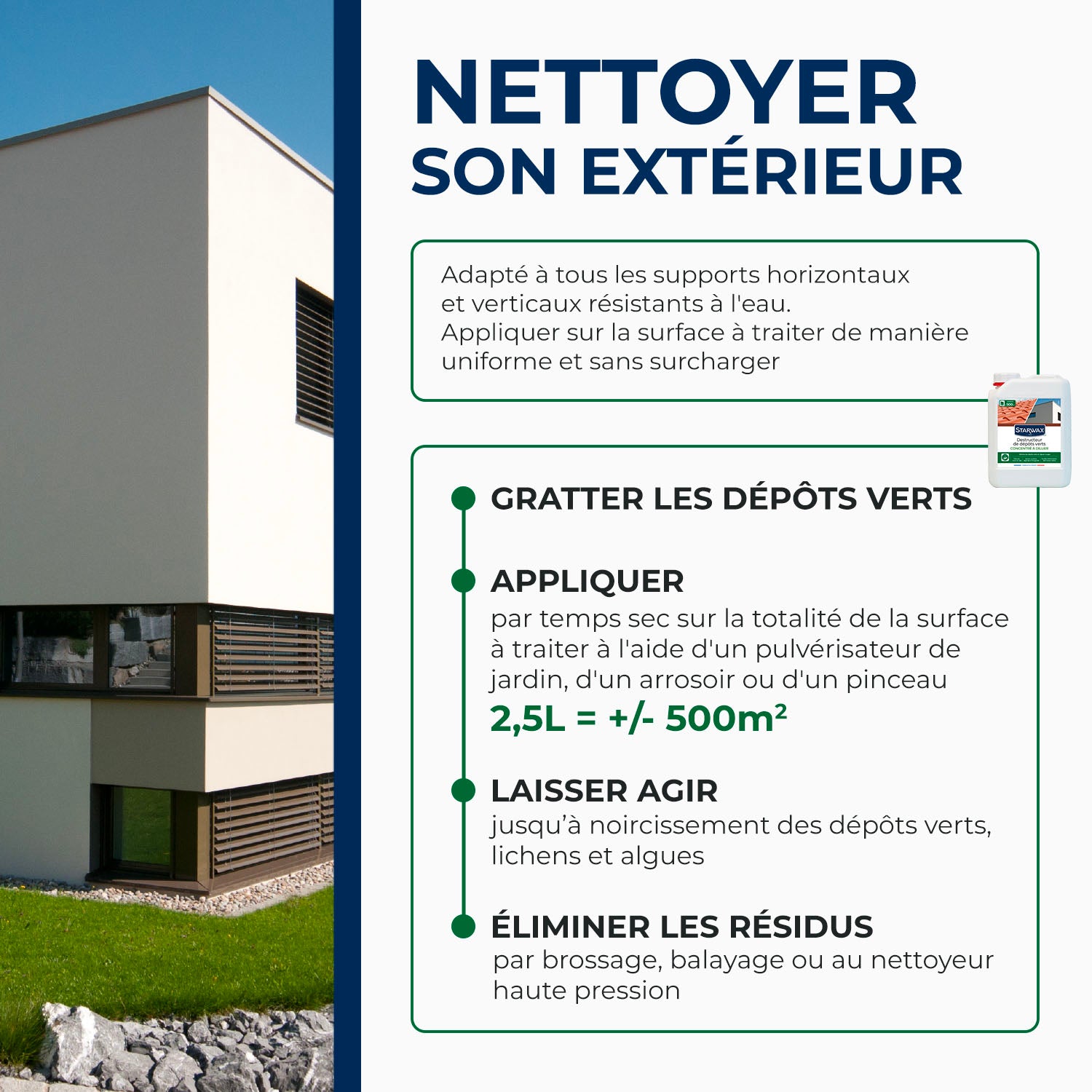 STARWAX - Destructeur de dépôts verts concentré 2,5L