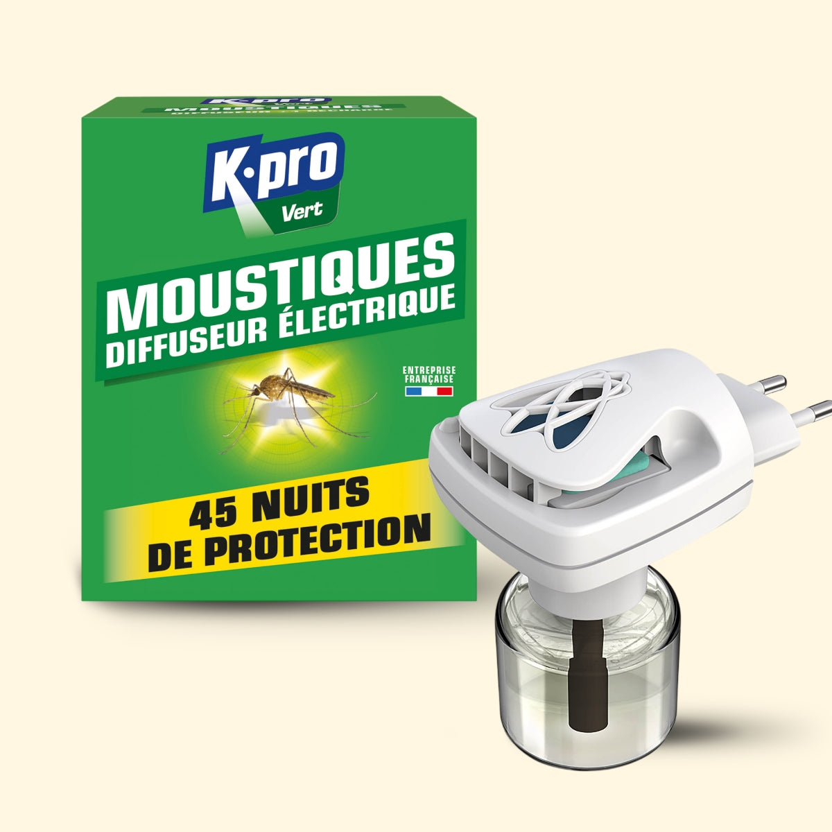 K.PRO - Diffuseur électrique anti moustiques + Recharge X1