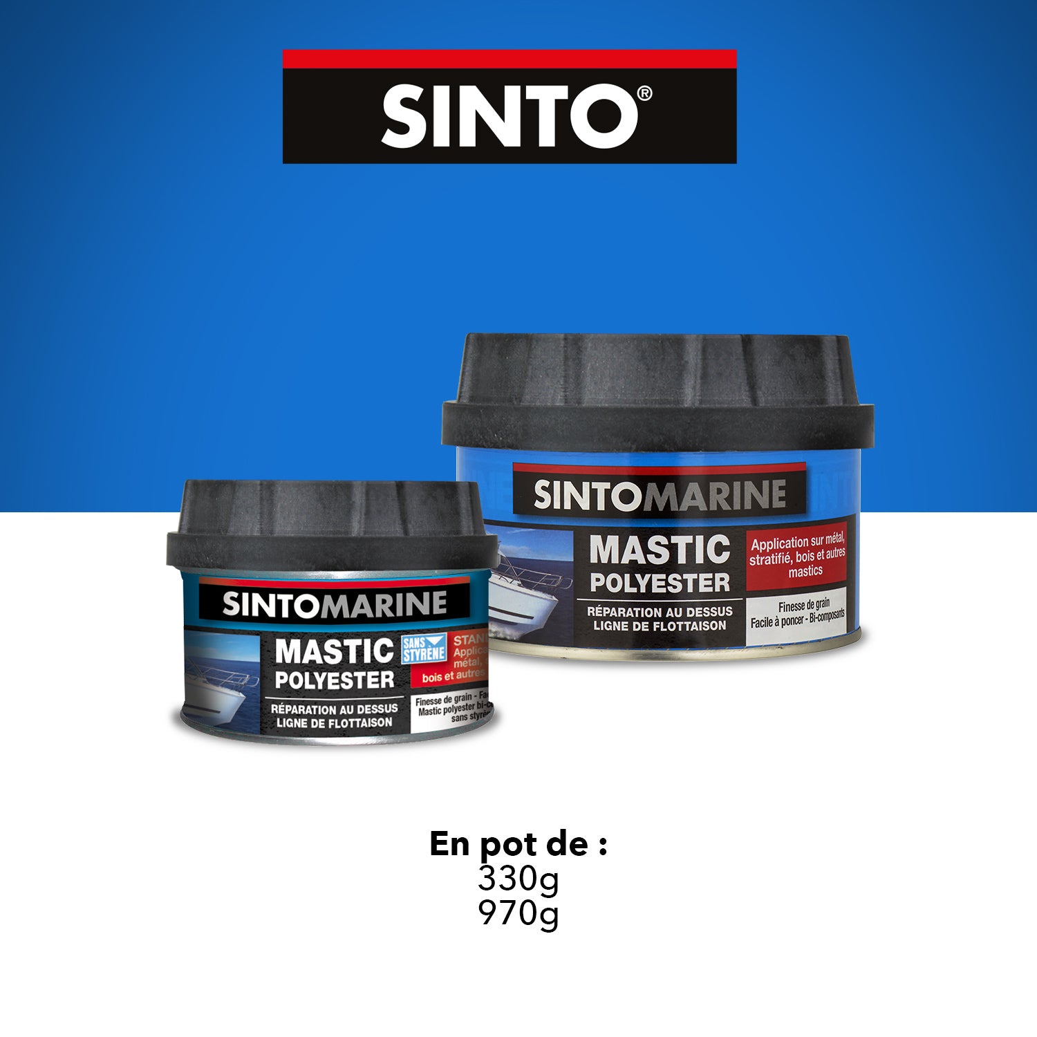 SINTO - Mastic standard polyester 970g