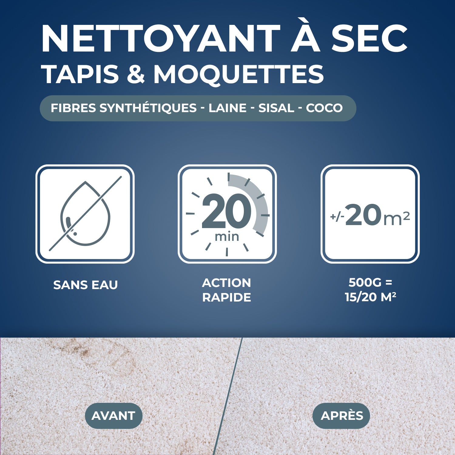 STARWAX - Nettoyant à sec pour tapis et moquettes
500g