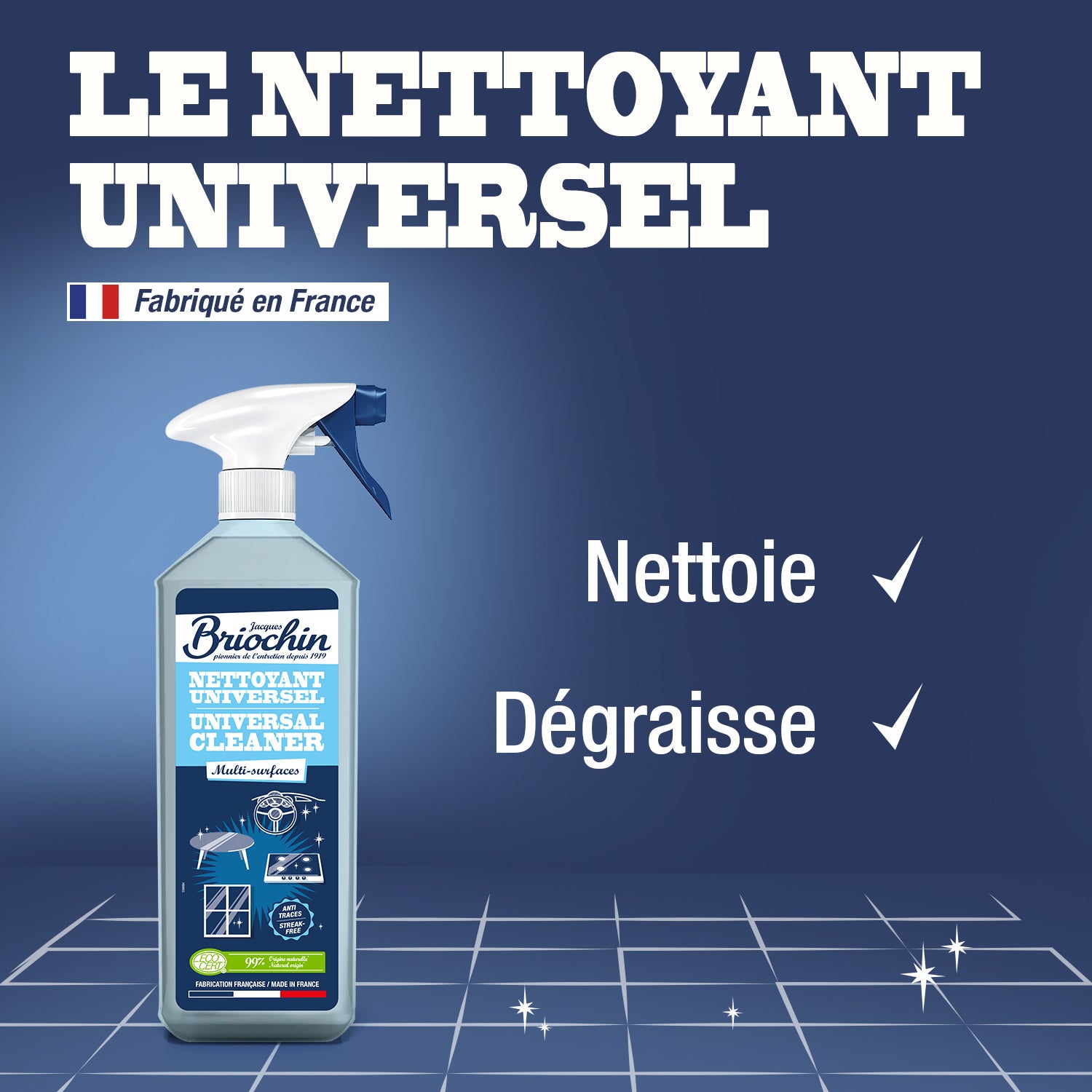 Nettoyant universel anti-traces prêt à l'emploi