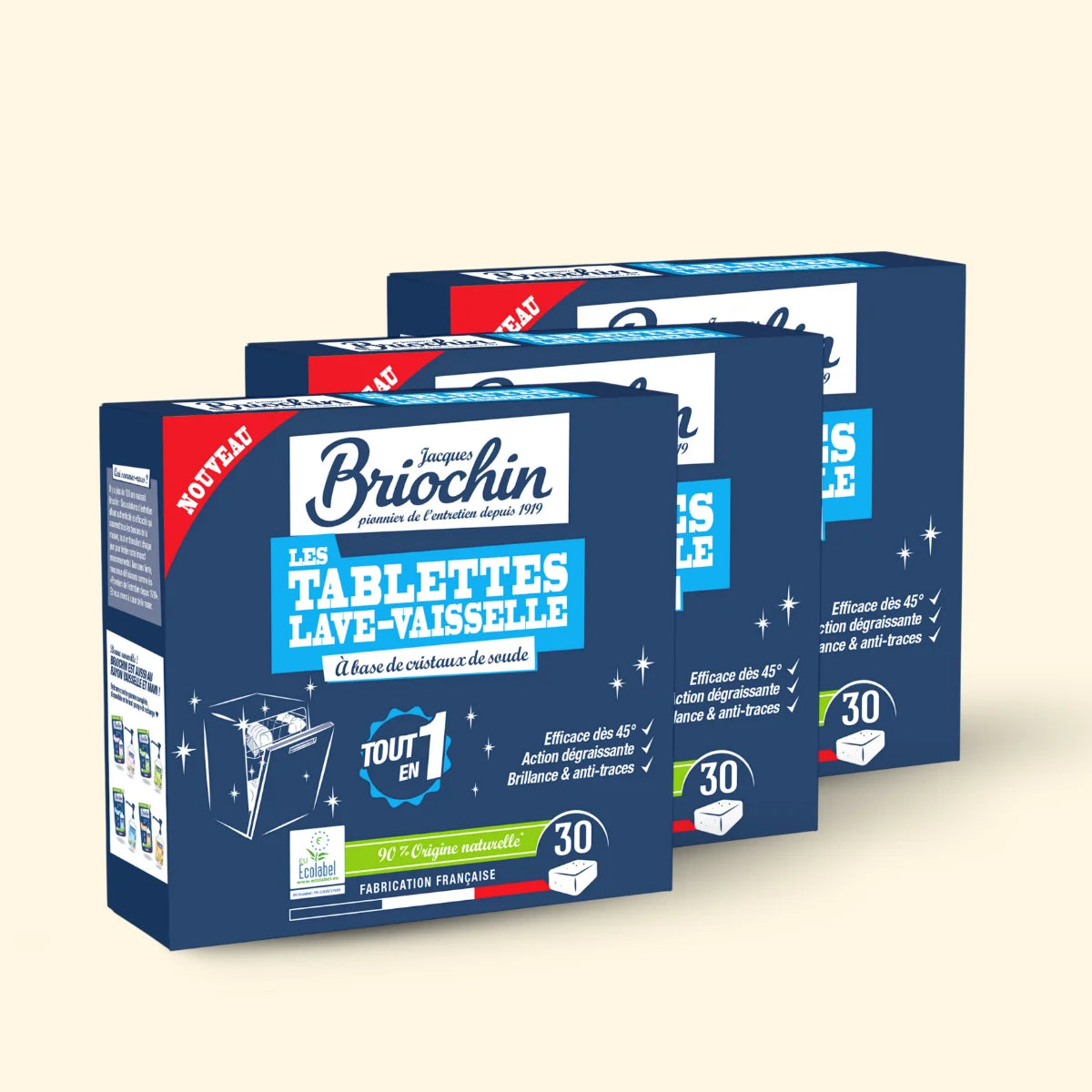 Lot de 3 tablettes lave-vaisselle