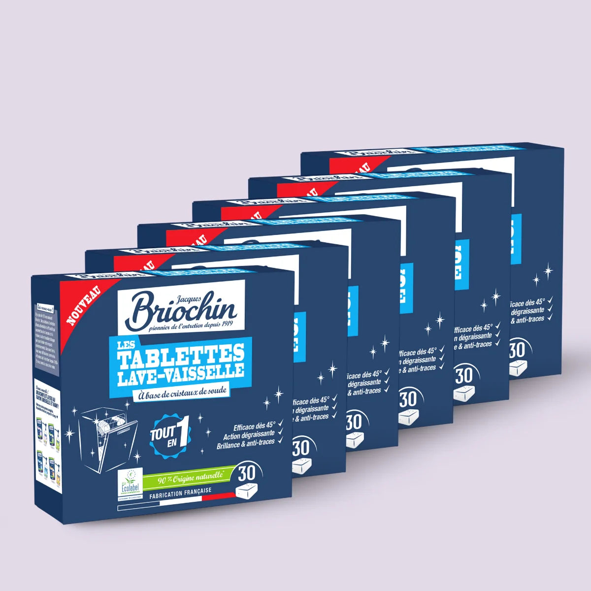Lot de 6 tablettes lave-vaisselle