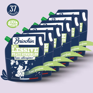 Lot de 6 recharges de lessives peaux sensibles