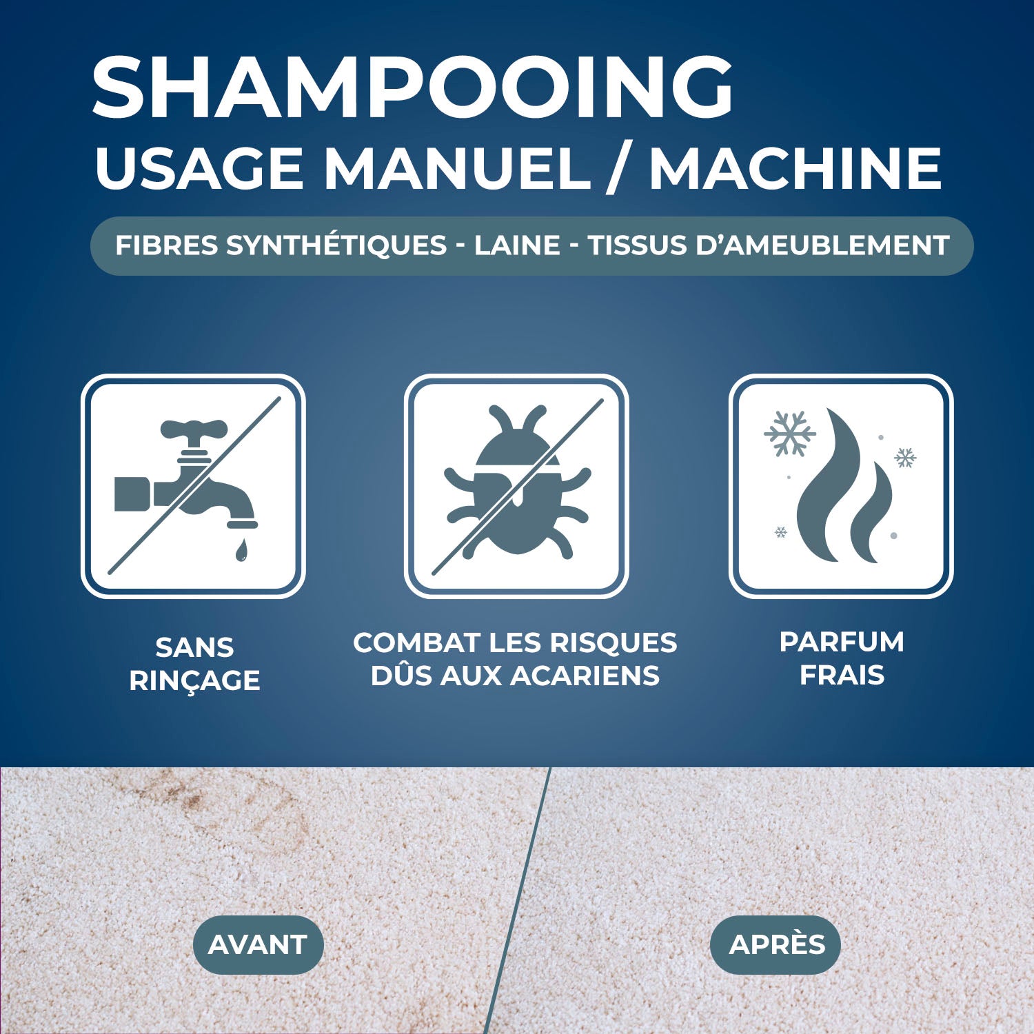 STARWAX - Shampooing raviveur pour tapis et moquettes
 1L