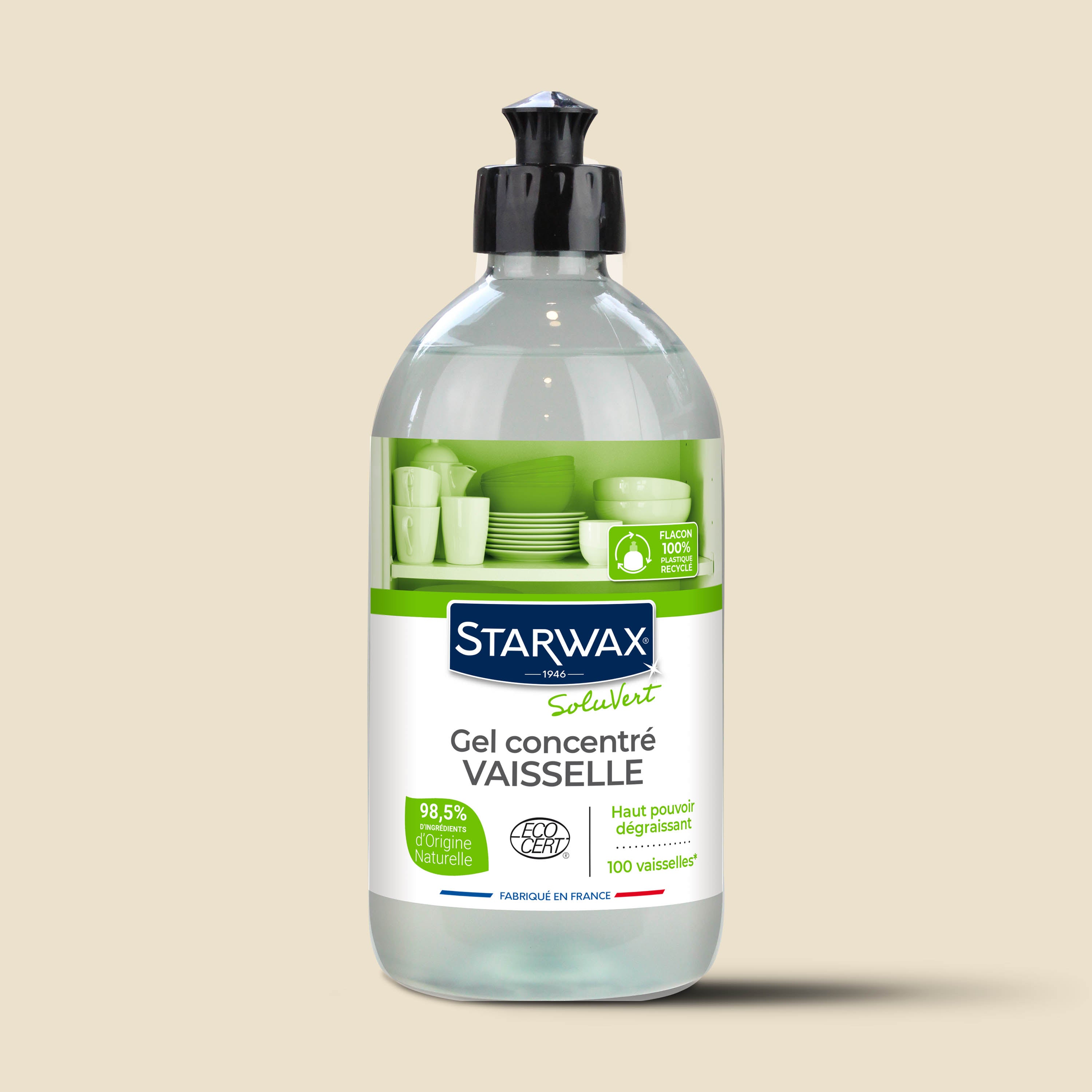 STARWAX SOLUVERT - Gel vaisselle concentré 500ml