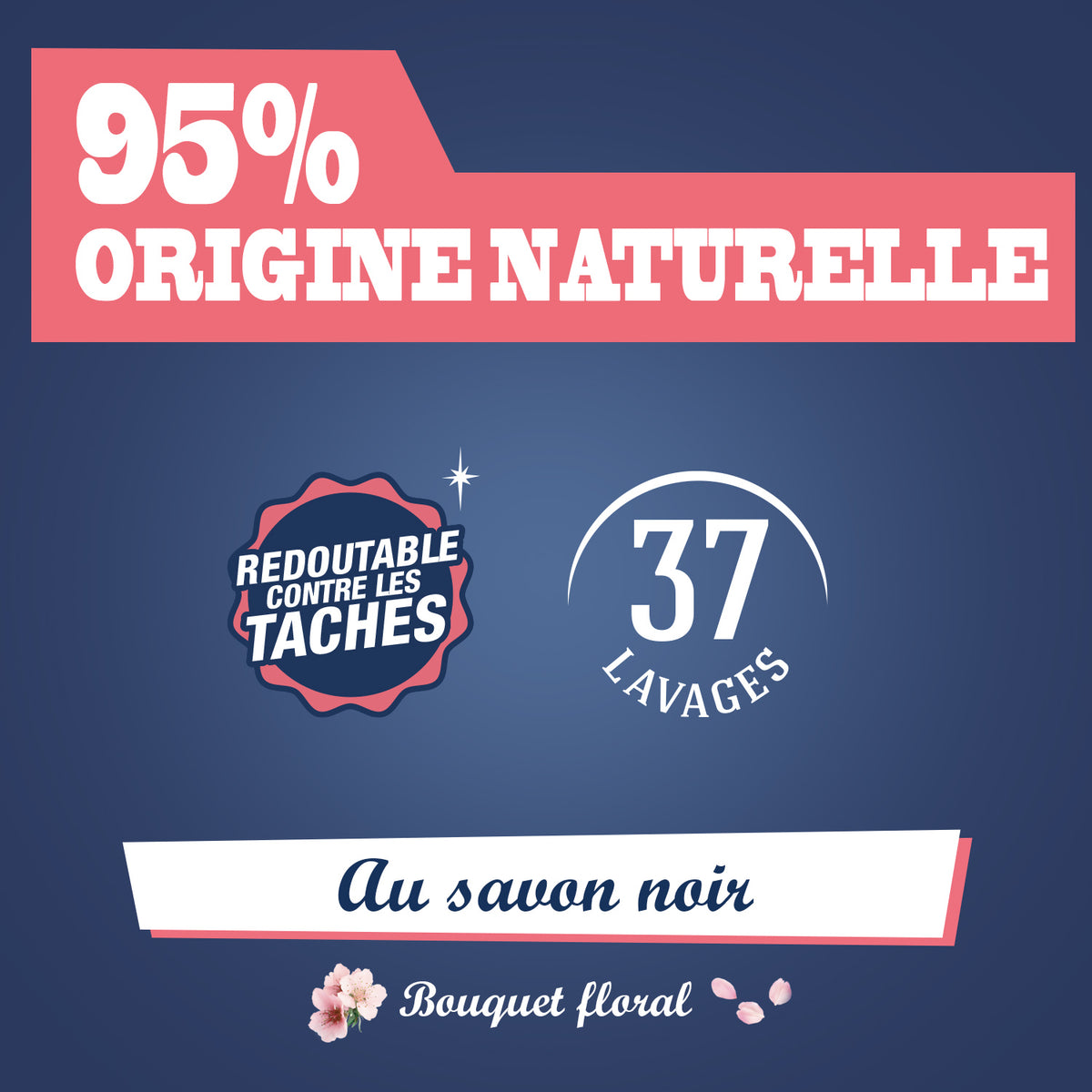 Lot de 3 recharges de lessives détachantes au savon noir