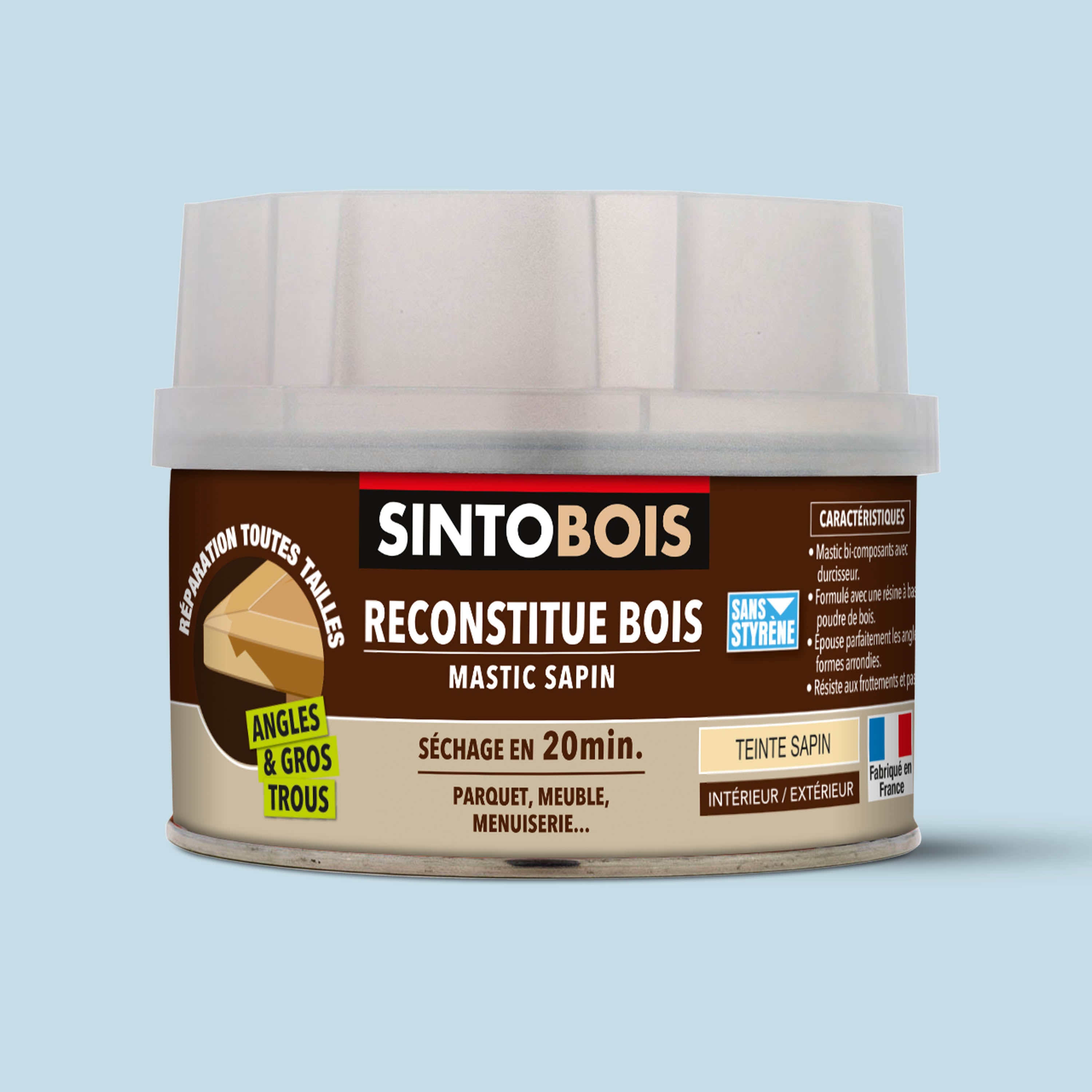 SINTO - Reconstitue angles et gros trous 500ml Chêne