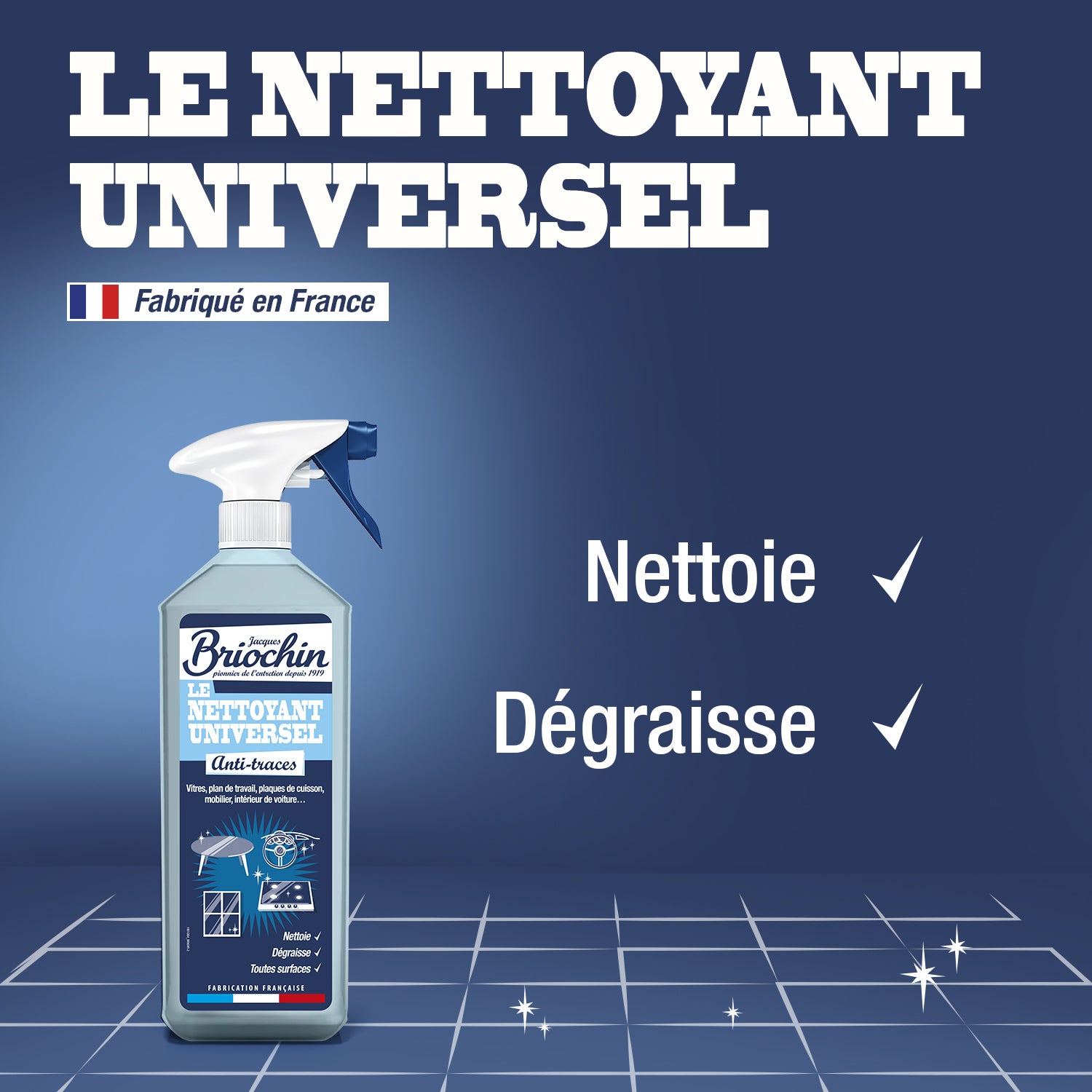 JACQUES BRIOCHIN - Nettoyant universel anti-traces prêt à l'emploi 750ml 750ml