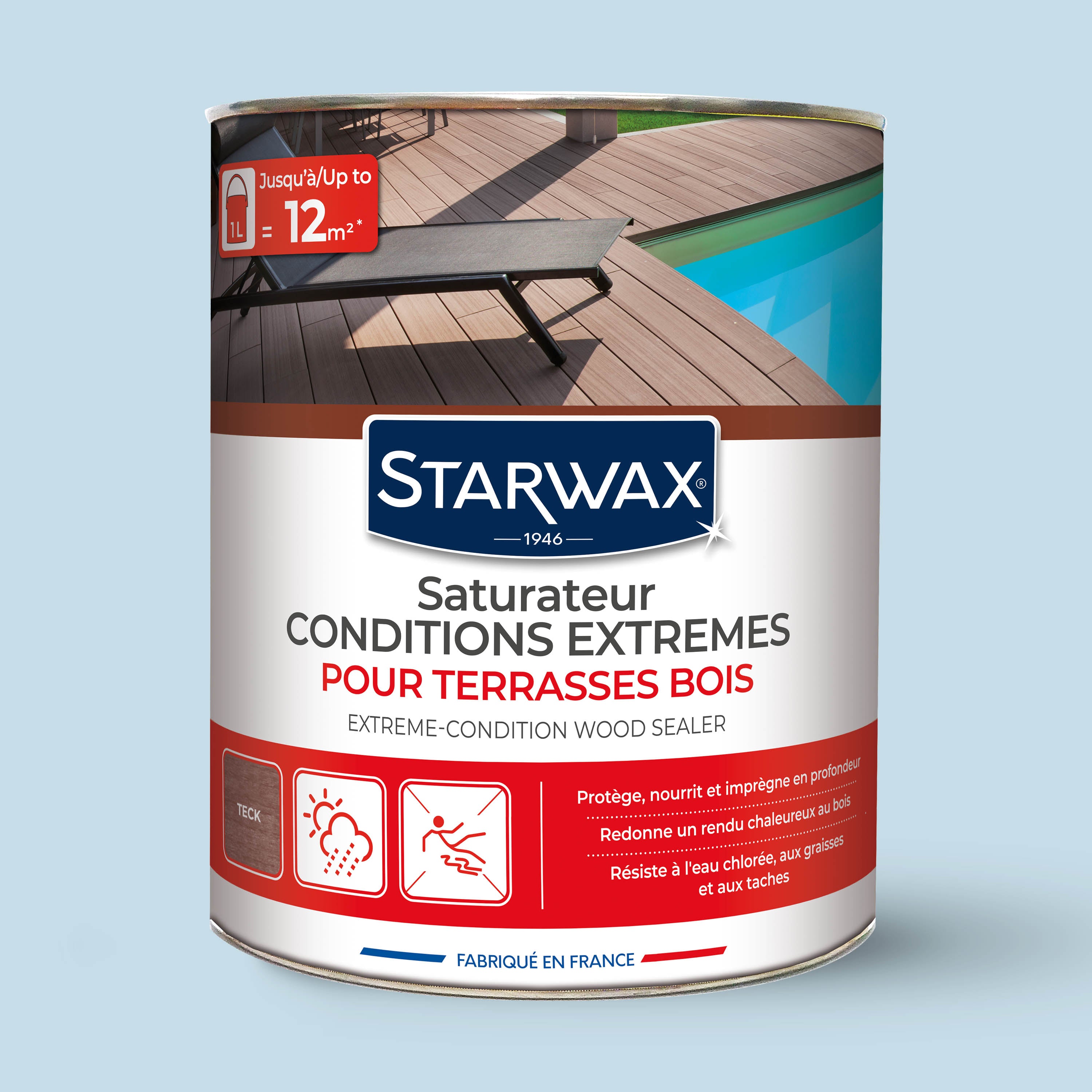 STARWAX - Saturateur bois extérieurs conditions extrêmes
 1L Incolore