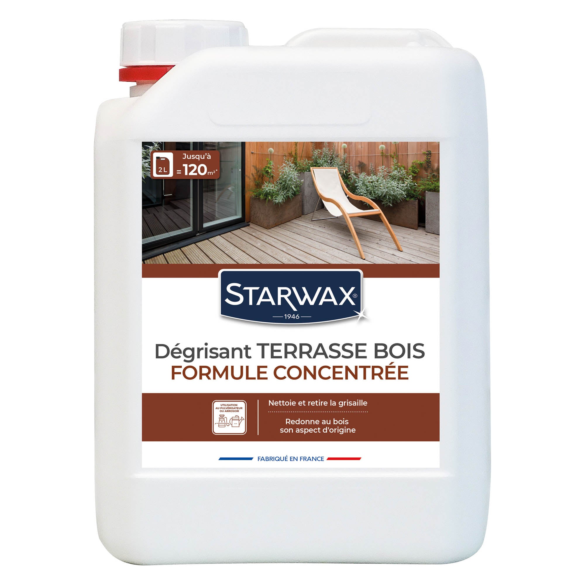 STARWAX - Dégrisant concentré pour terrasse en bois
 2L