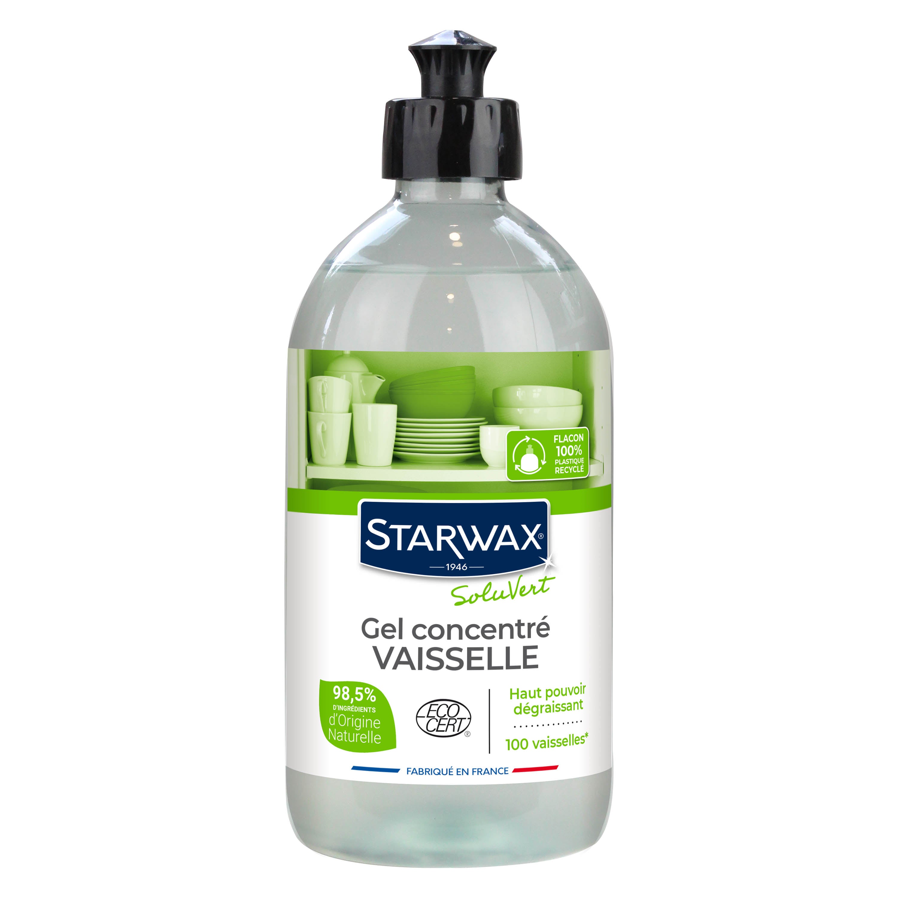 STARWAX SOLUVERT - Gel vaisselle concentré 500ml