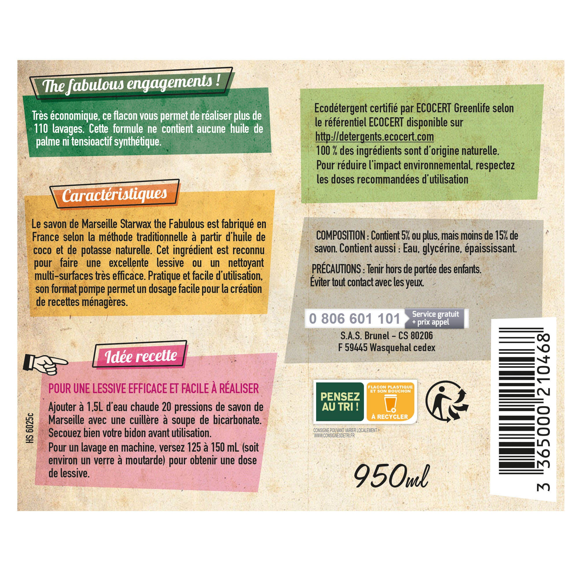 STARWAX FABULOUS - Savon de Marseille 950ml