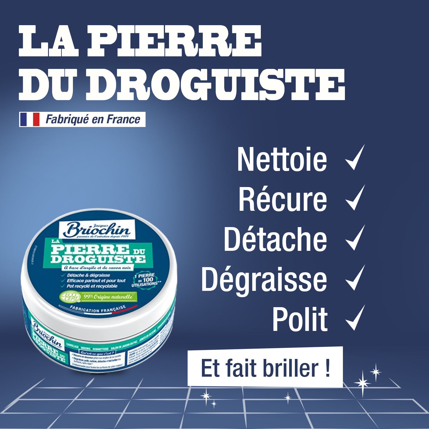 JACQUES BRIOCHIN - Pierre du droguiste 300g Menthe