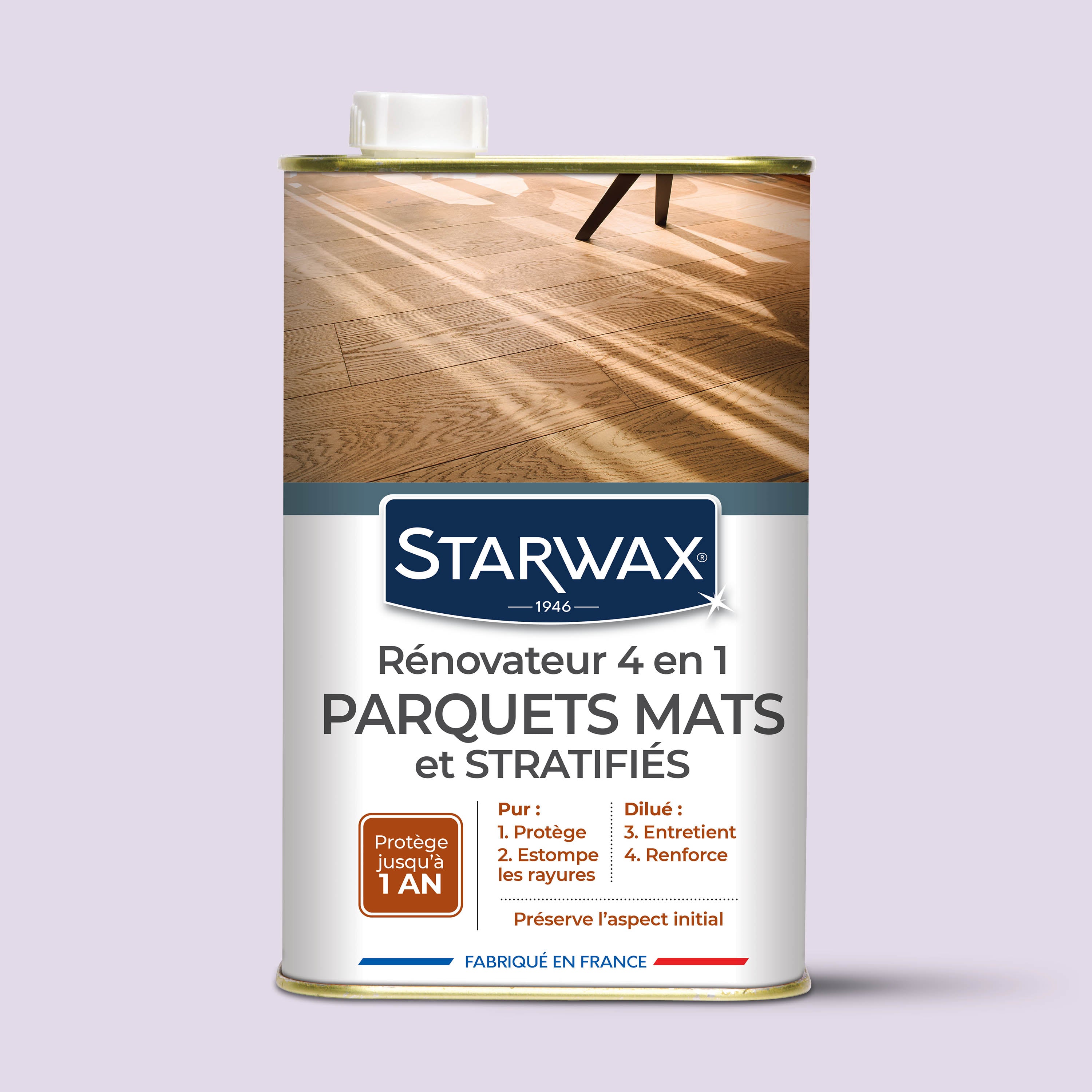 STARWAX - Rénovateur 4 en 1 Parquets mats et stratifiés 1L