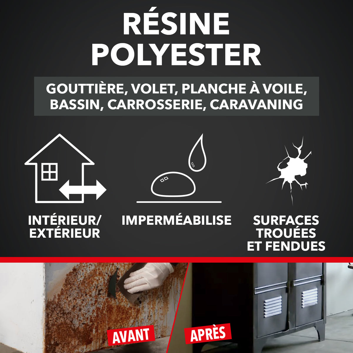 SINTO - Répare métaux, plastiques, composites 1kg
