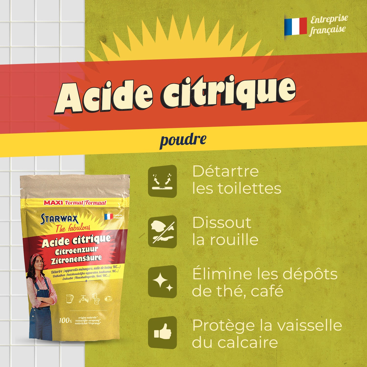 STARWAX FABULOUS - Acide citrique 400g