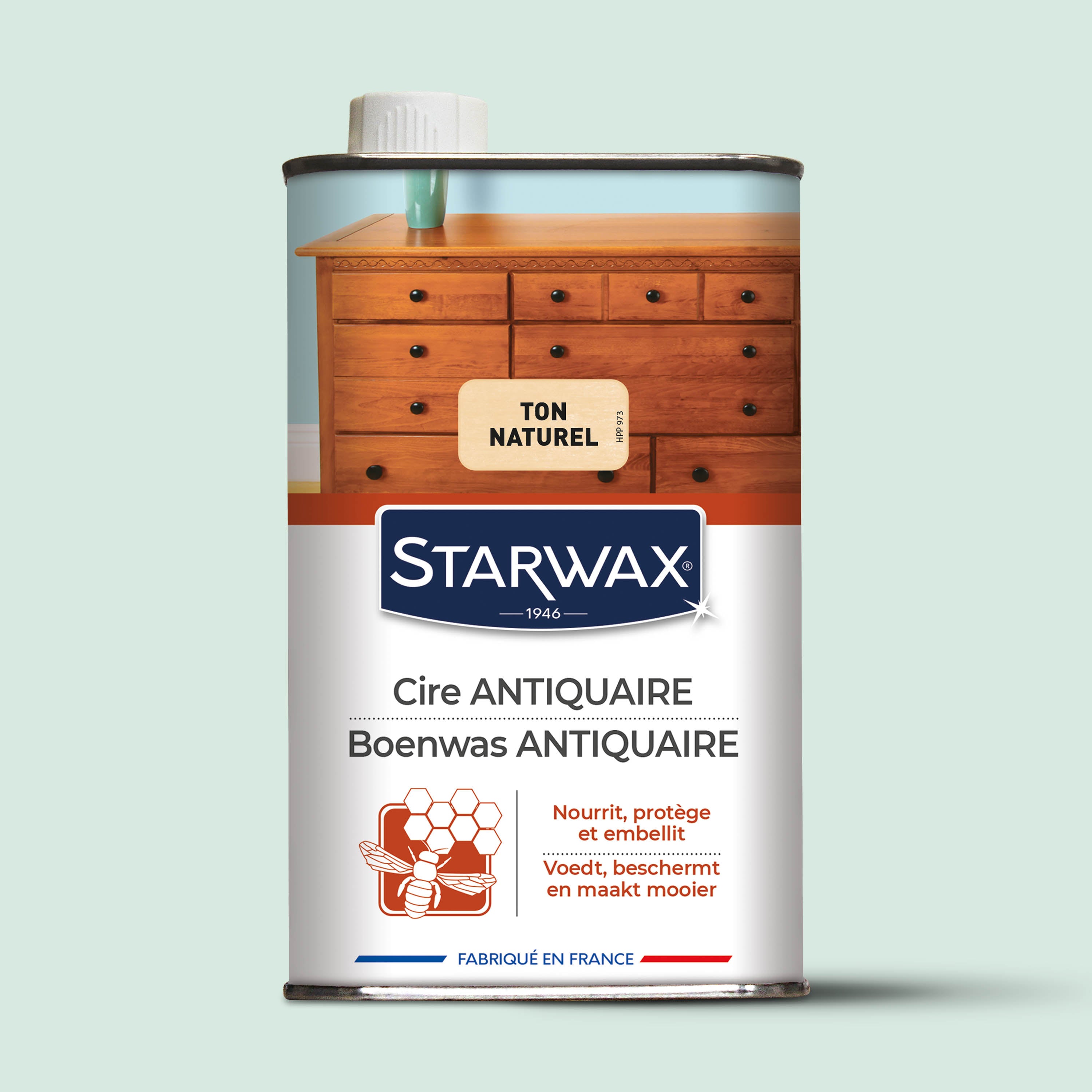 STARWAX - Cire antiquaire liquide pour bois cirés 450ml Incolore