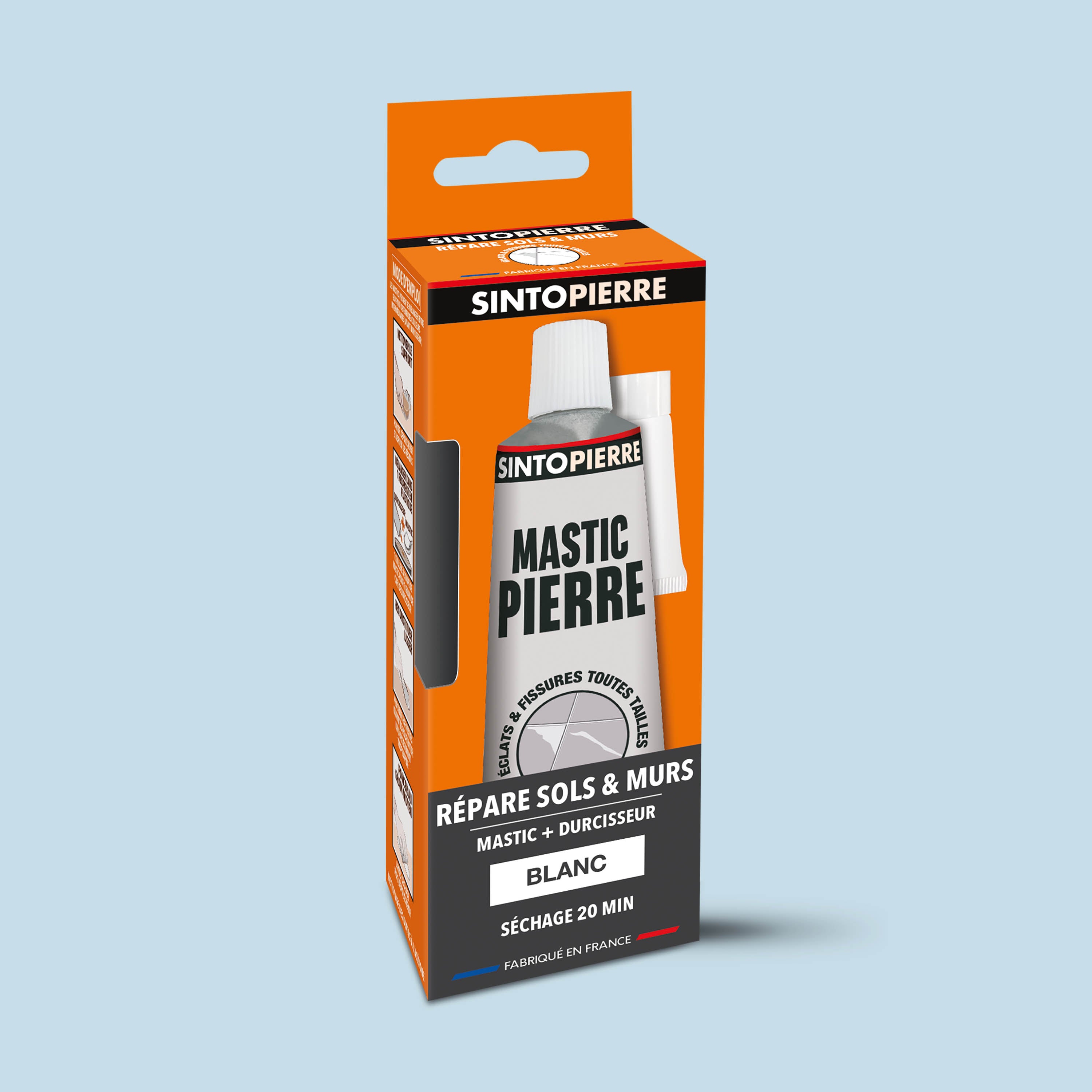 SINTO - Répare sols et murs blanc (marbre, faïence, carrelage, plâtre) 280g Blanc