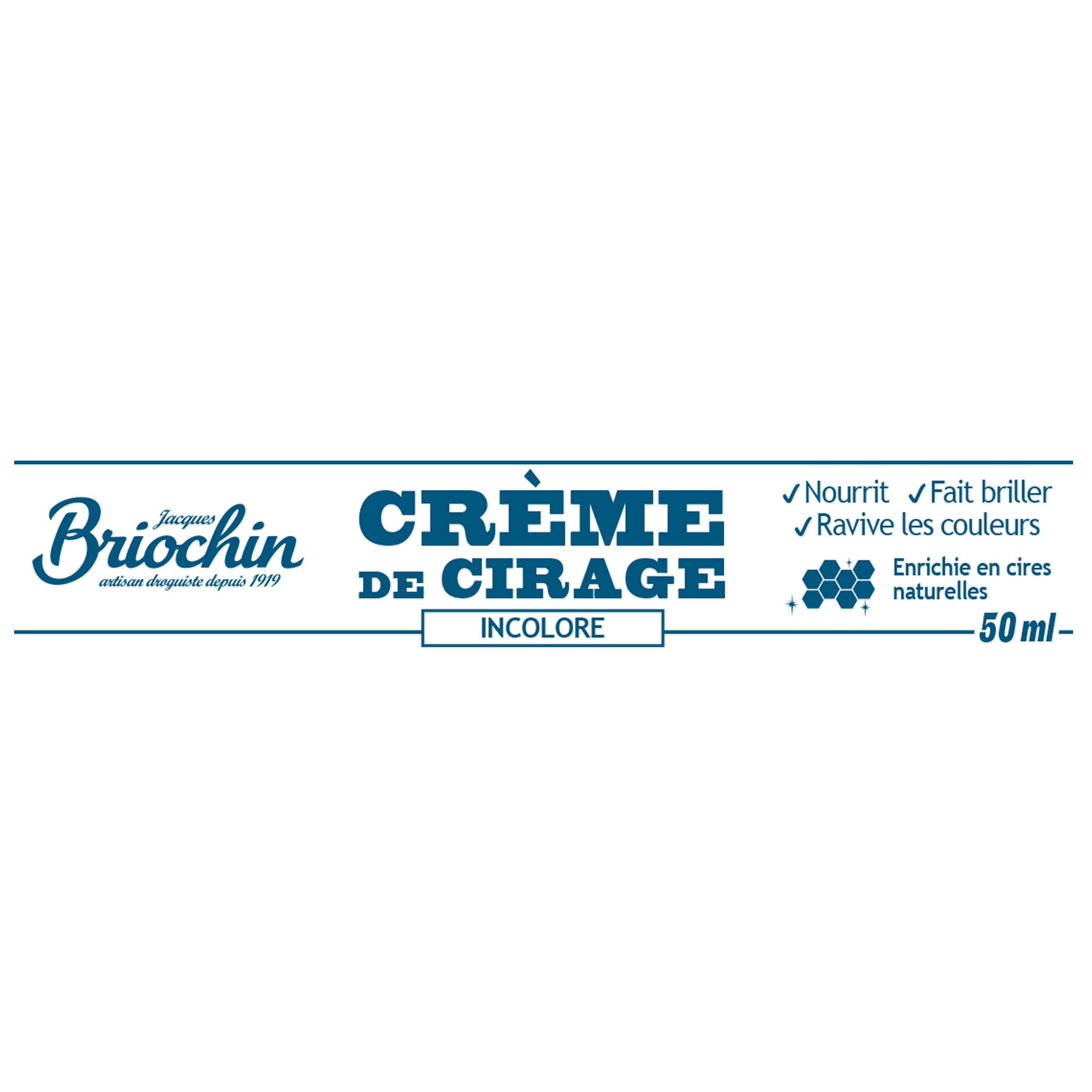 JACQUES BRIOCHIN - Crème de cirage incolore 50ml