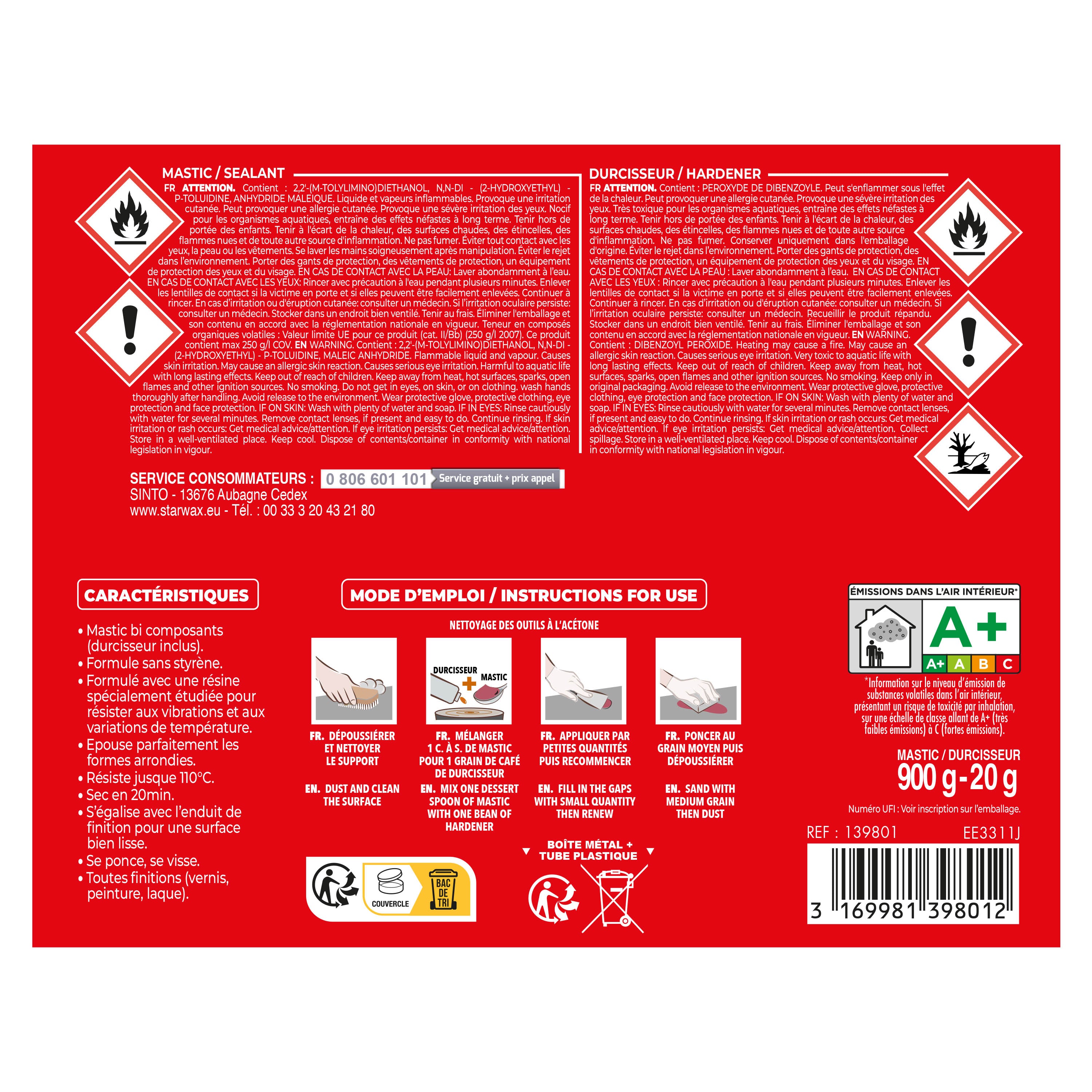 SINTO - Répare métal souple 170ml