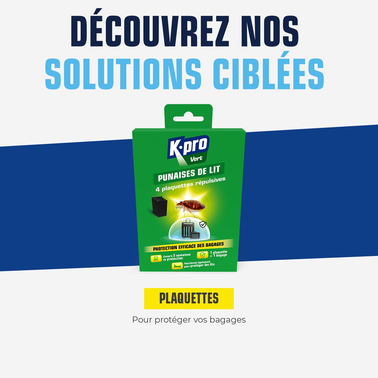 K.PRO - Plaquettes punaises de lit 4 plaquettes