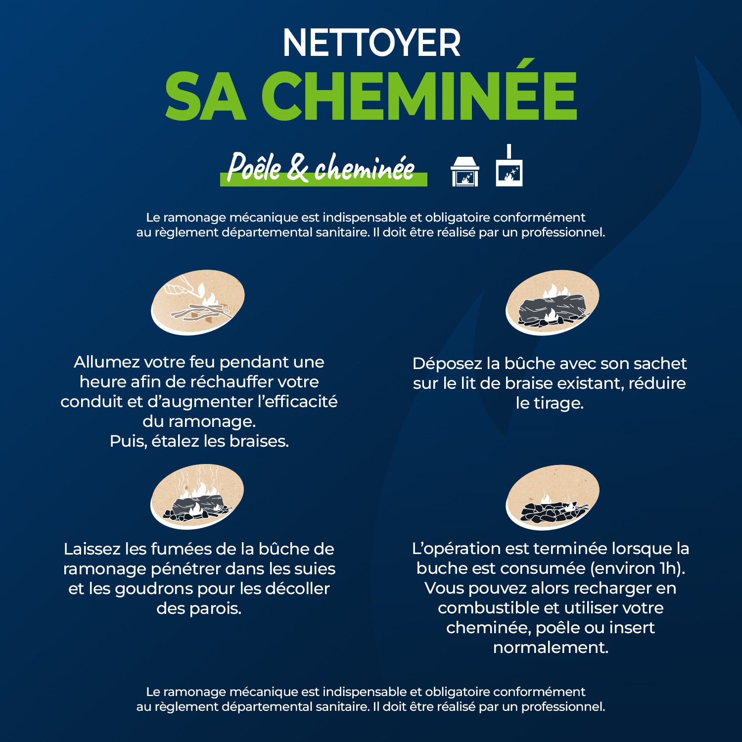 HARRIS - Bûche de ramonage 1,2kg