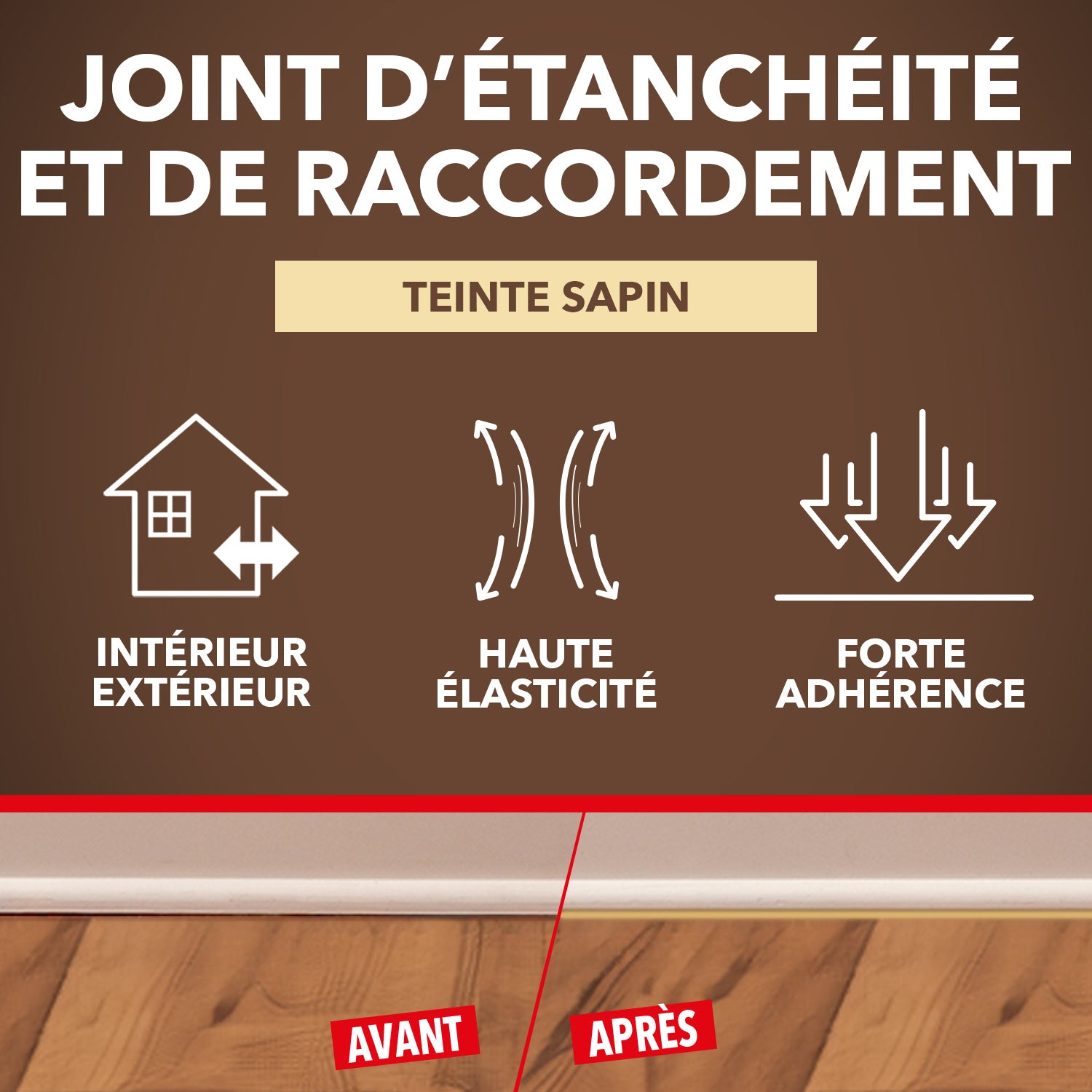 SINTO - Rejointe parquets et boiseries - Etanchéité et raccordement 310ml Chêne clair