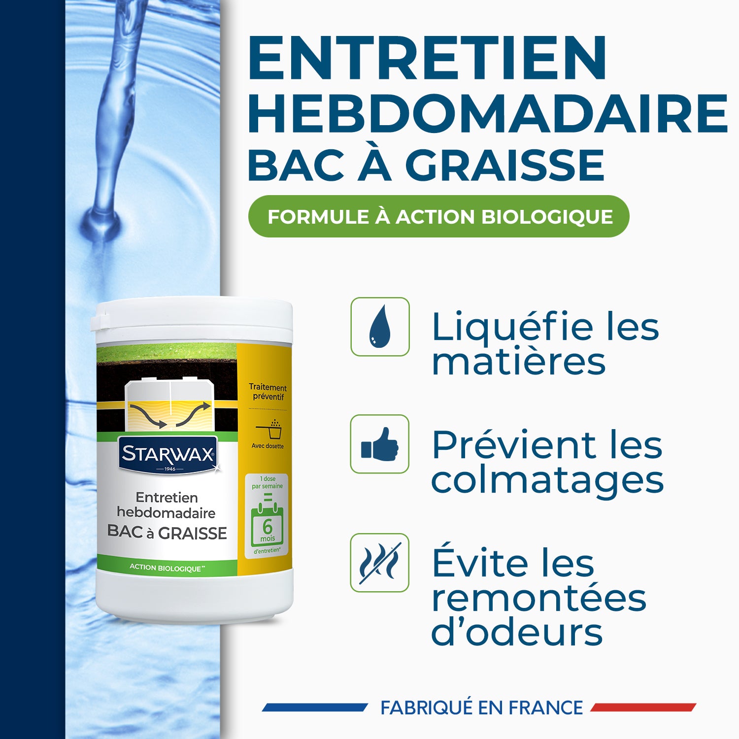 STARWAX - Entretien hebdomadaire pour bacs à graisses 750g