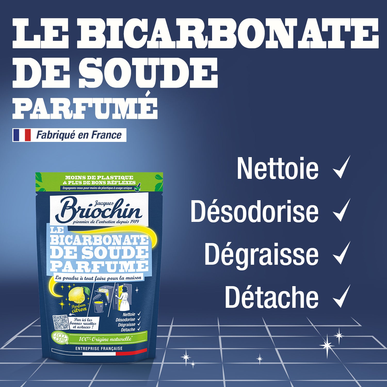 JACQUES BRIOCHIN - Le Bicarbonate de soude parfumé 500g Citron
