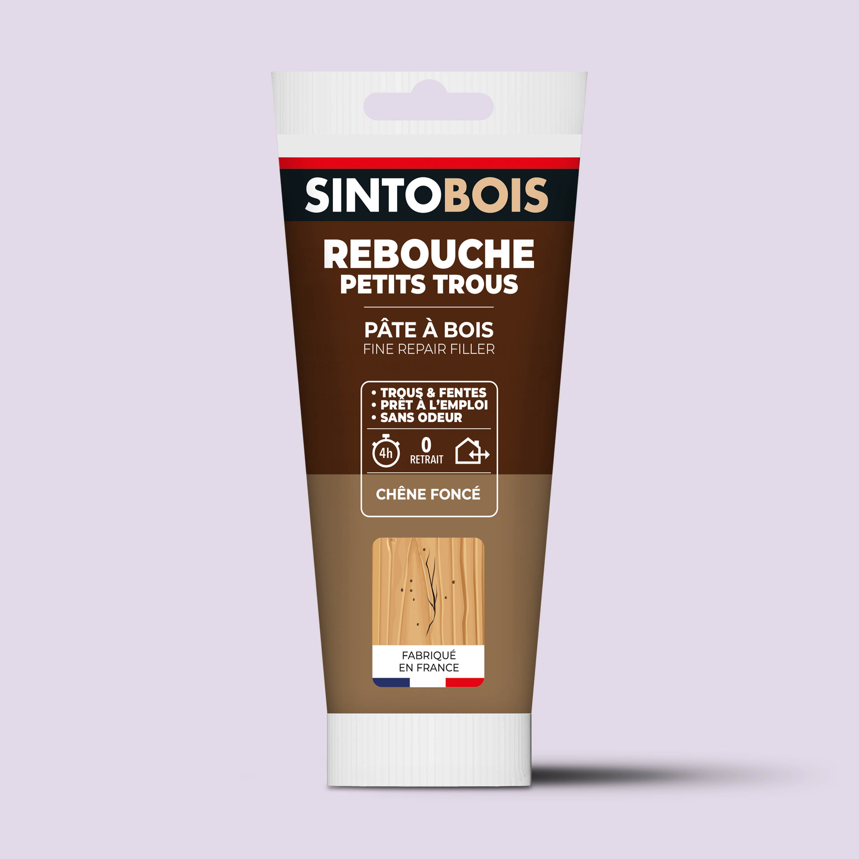 SINTO - Rebouche imperfections -  Pâte à bois naturel 80g Blanc