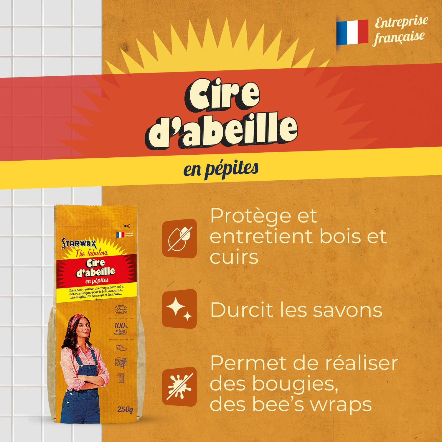 STARWAX FABULOUS - Cire d'abeilles 250g