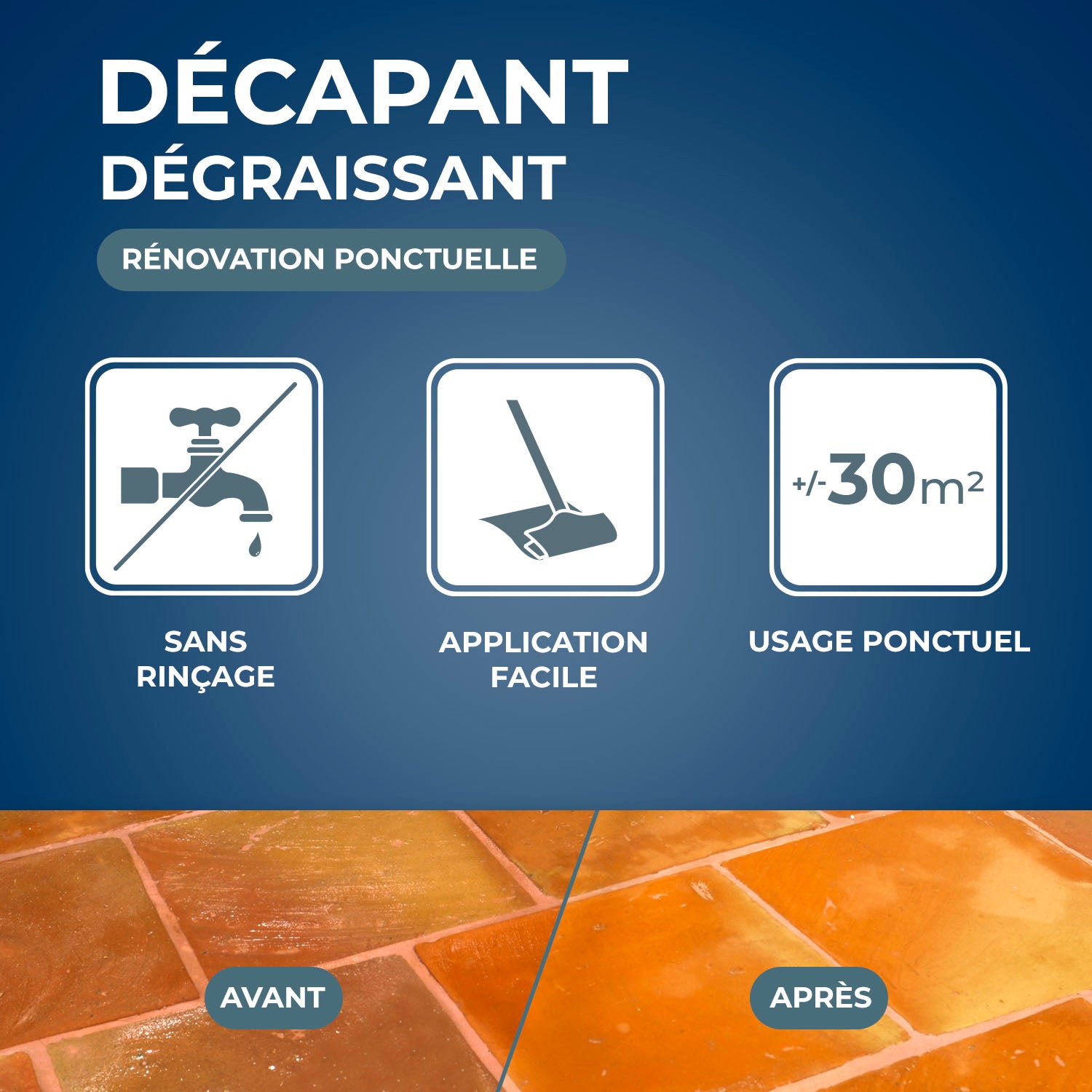 STARWAX - Décapant pour tomettes et terres cuites
 1L