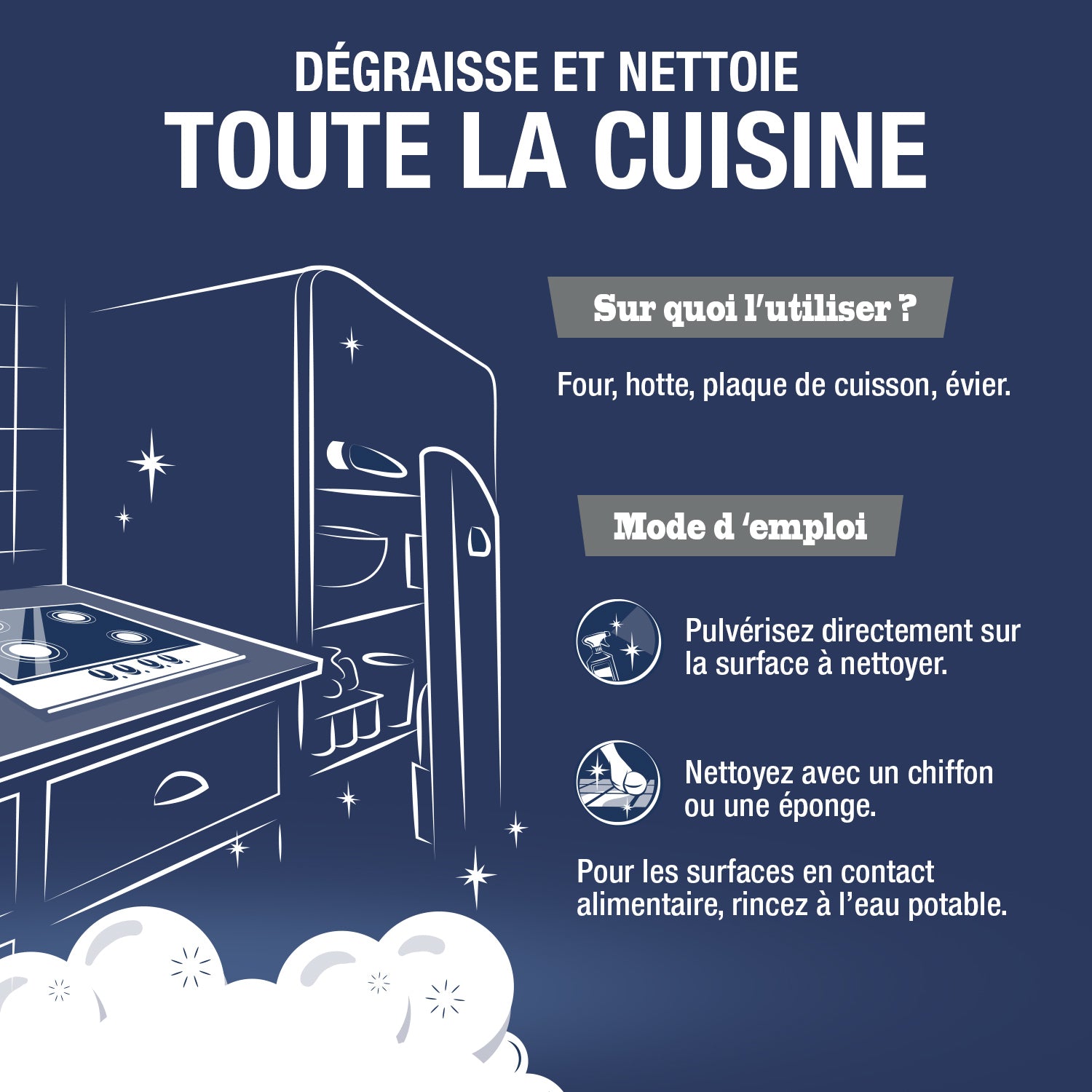 JACQUES BRIOCHIN - Mousse dégraissante au savon noir et cristaux de soude 750ml Fleur d'oranger