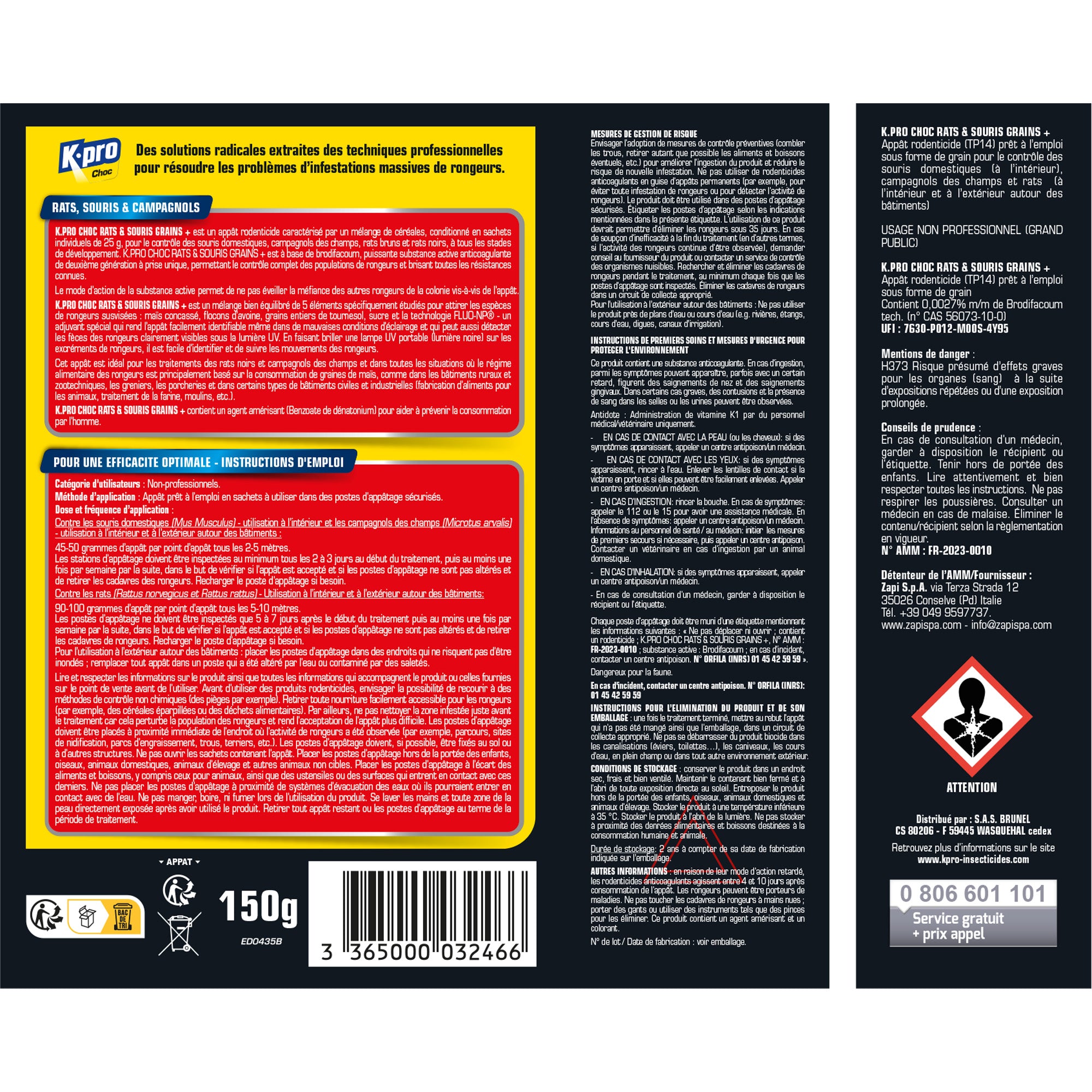 K.PRO - Grains rats et souris 150g