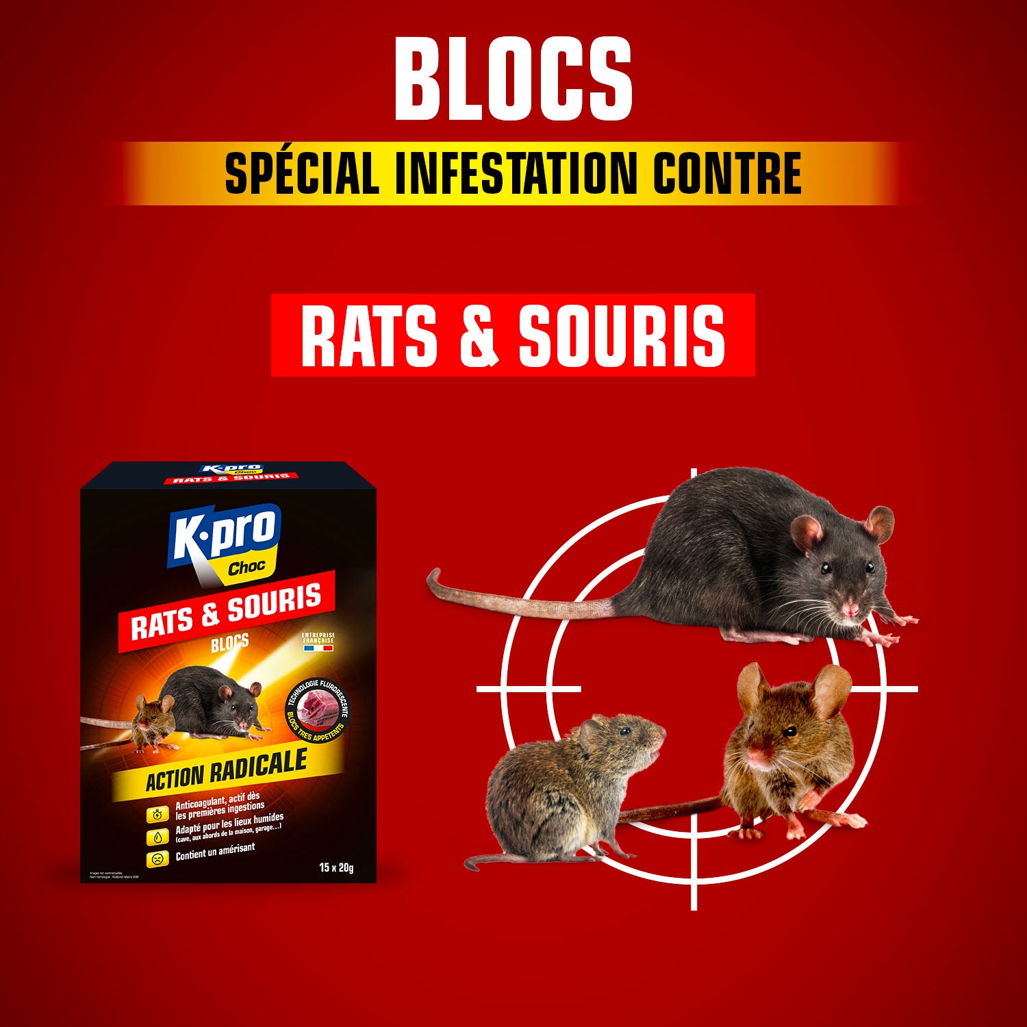 K.PRO - Blocs rats et souris 300g