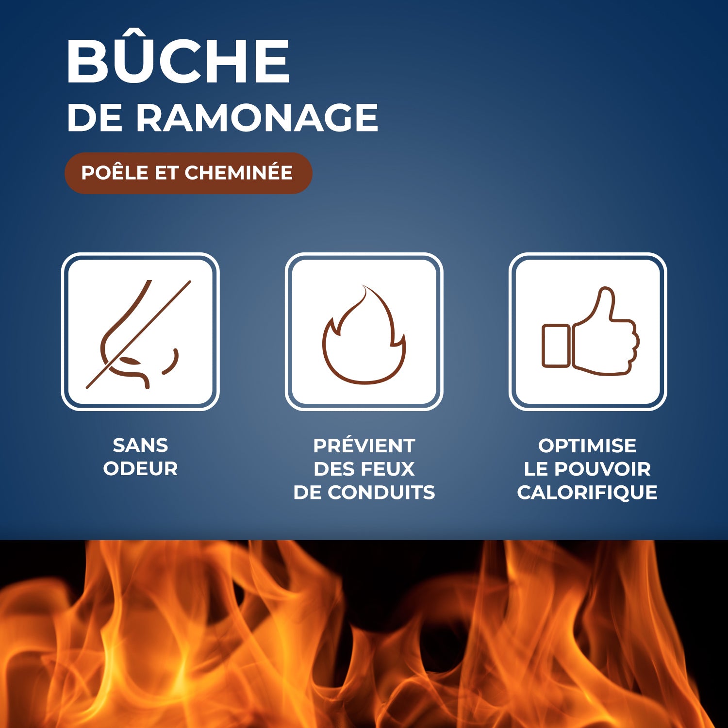STARWAX - Buche de ramonage pour poêle et cheminée PEFC X1