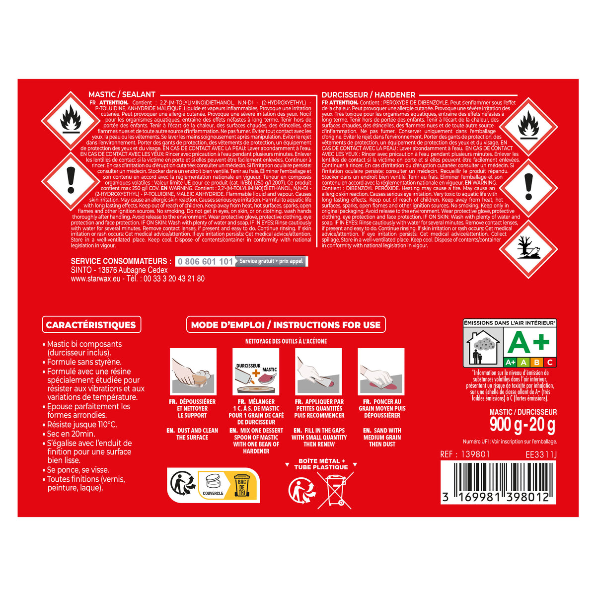 SINTO - Répare métal souple 170ml