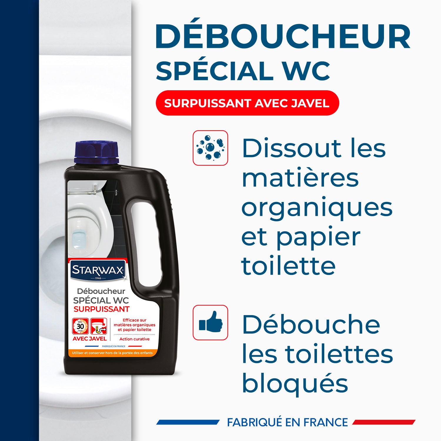 STARWAX - Déboucheur spécial WC 1L