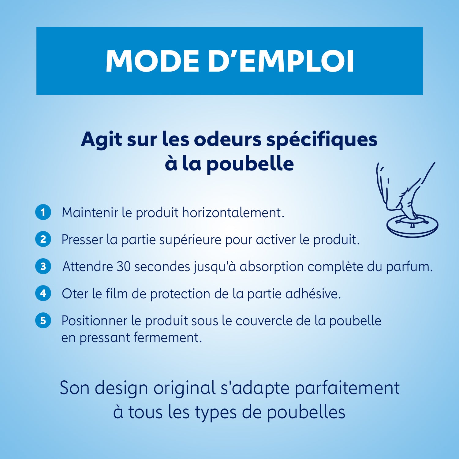 CROC ODOR - Absorbeur d'odeurs Poubelle Power x2 2x20g Citrus fresh