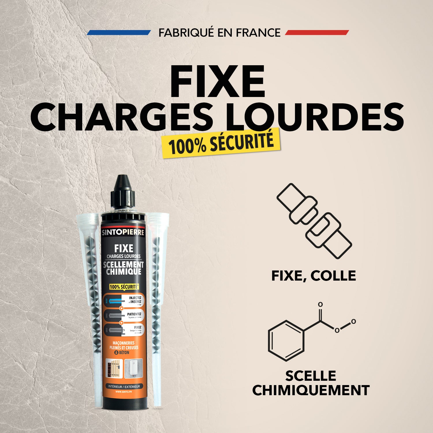 SINTO - Scellement chimique 300ml