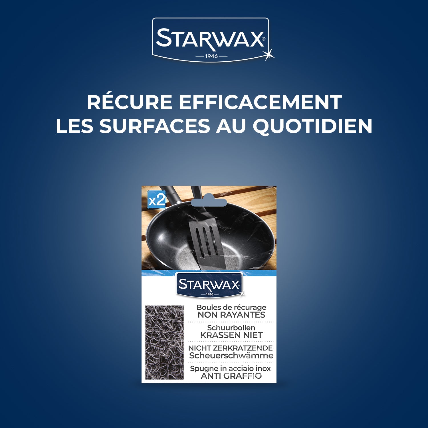 STARWAX - Boules récurantes non rayantes X2