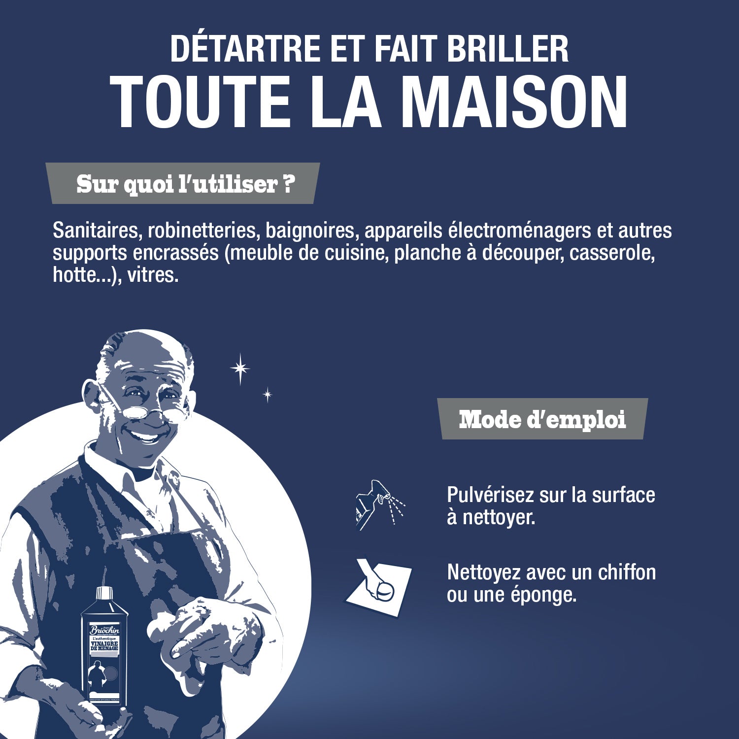 JACQUES BRIOCHIN - Vinaigre de ménage prêt à l'emploi parfum fruits des bois 750ml Fruits des bois