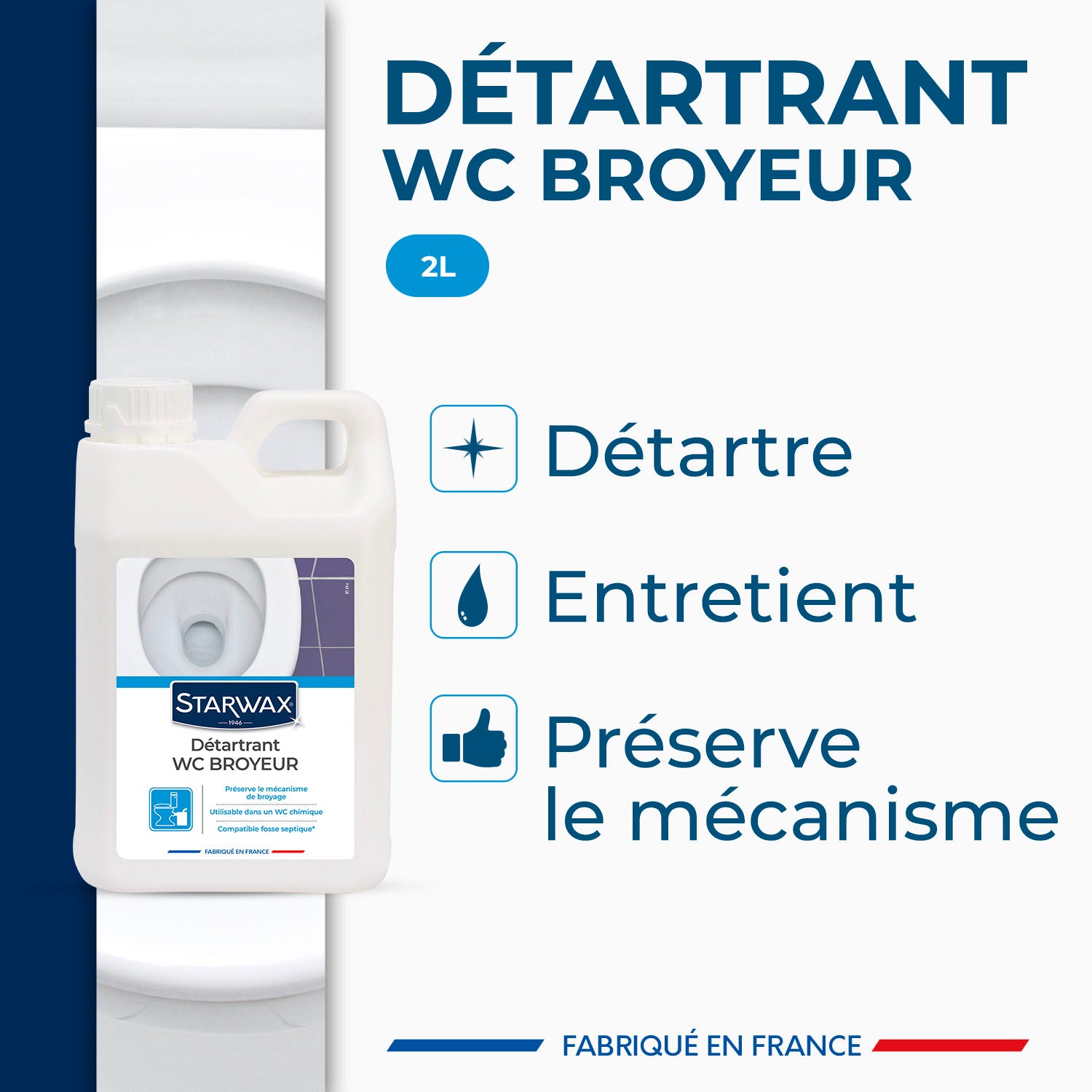STARWAX - Détartrant pour WC broyeurs
 2L