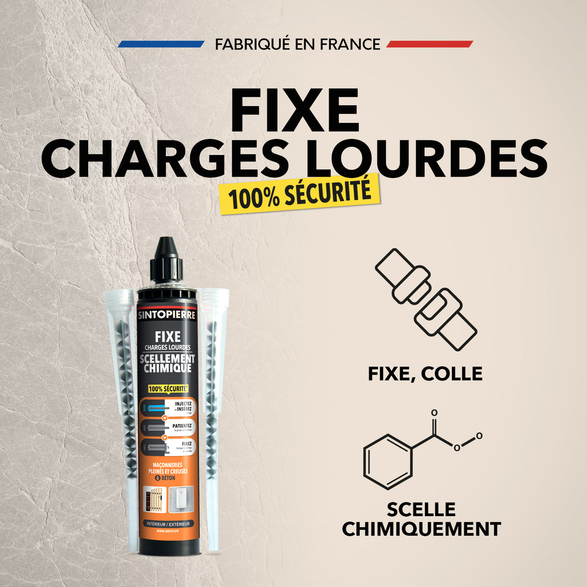 SINTO - Scellement chimique 300ml